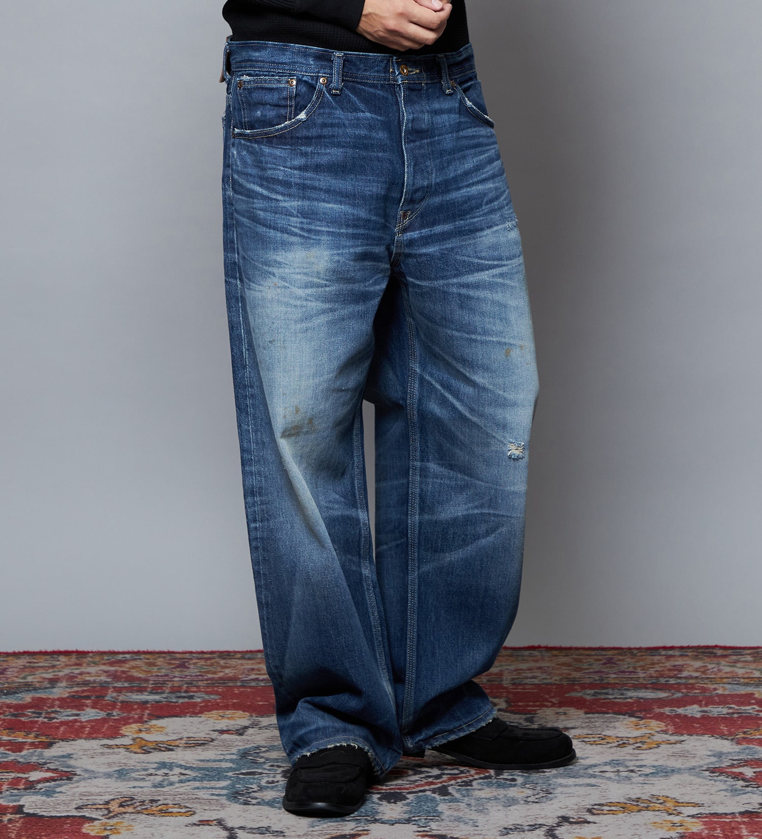 Lee(リー)の【予約】【101 101周年記念特別モデル】ANNIVERSARY 101-J COWBOY PANTS デニムパンツ セットアップ可|パンツ/デニム/ジーンズパンツ/メンズ|中色ブルー