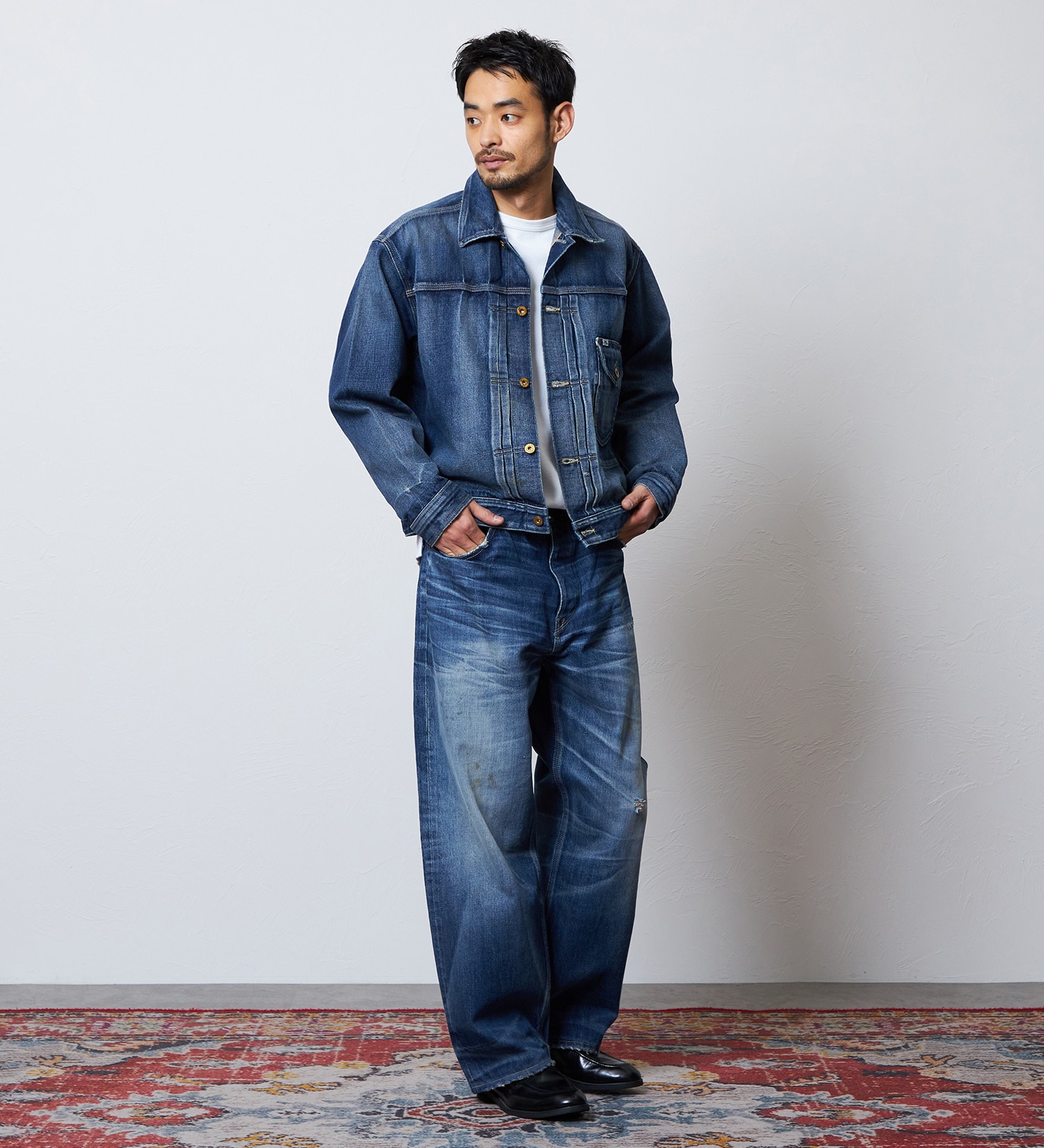 Lee(リー)の【予約】【101 101周年記念特別モデル】ANNIVERSARY 101-J COWBOY PANTS デニムパンツ セットアップ可|パンツ/デニム/ジーンズパンツ/メンズ|中色ブルー