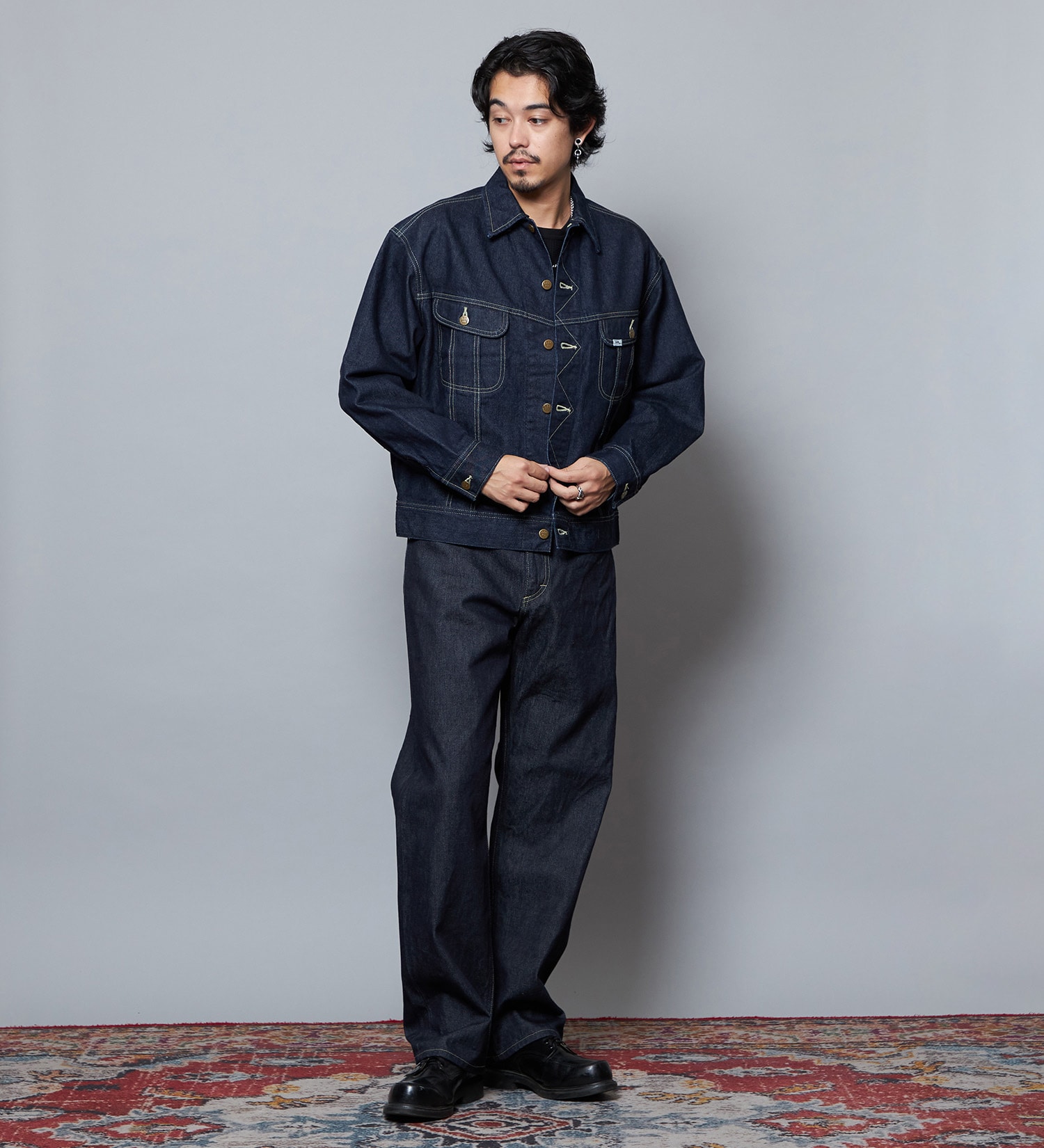 Lee(リー)の【予約】【101 101周年記念特別モデル】ANNIVERSARY 101-Z RIDERS JEAN ストレートデニムパンツ セットアップ可|パンツ/デニム/ジーンズパンツ/メンズ|インディゴブルー