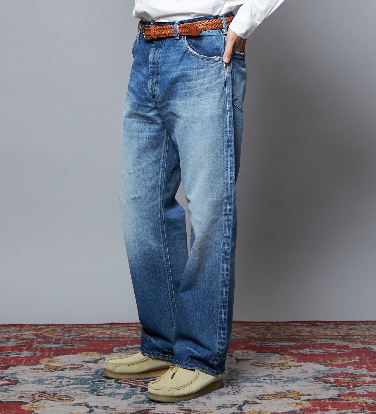 Lee(リー)の【予約】【101 101周年記念特別モデル】ANNIVERSARY 101-Z RIDERS JEAN ストレートデニムパンツ セットアップ可|パンツ/デニム/ジーンズパンツ/メンズ|中色ブルー