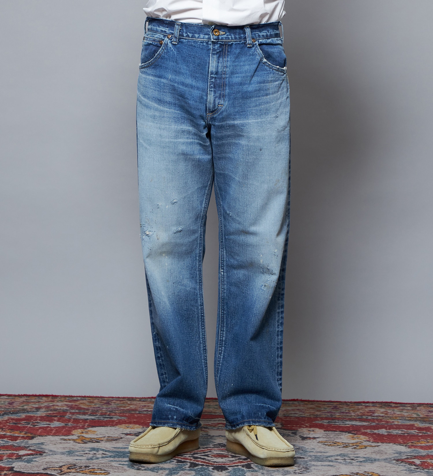 Lee(リー)の【予約】【101 101周年記念特別モデル】ANNIVERSARY 101-Z RIDERS JEAN ストレートデニムパンツ セットアップ可|パンツ/デニム/ジーンズパンツ/メンズ|中色ブルー