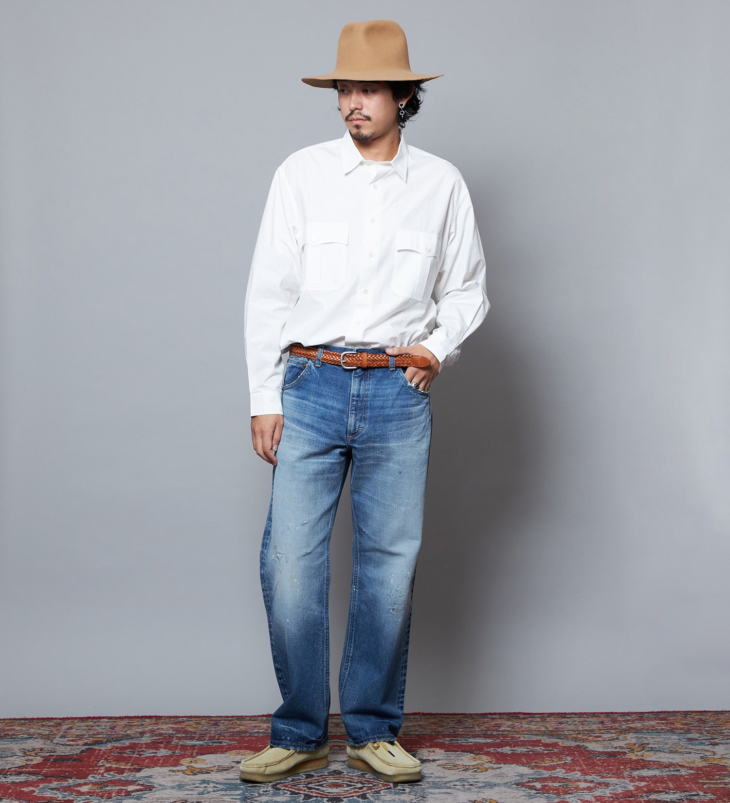 Lee(リー)の【予約】【101 101周年記念特別モデル】ANNIVERSARY 101-Z RIDERS JEAN ストレートデニムパンツ セットアップ可|パンツ/デニム/ジーンズパンツ/メンズ|中色ブルー