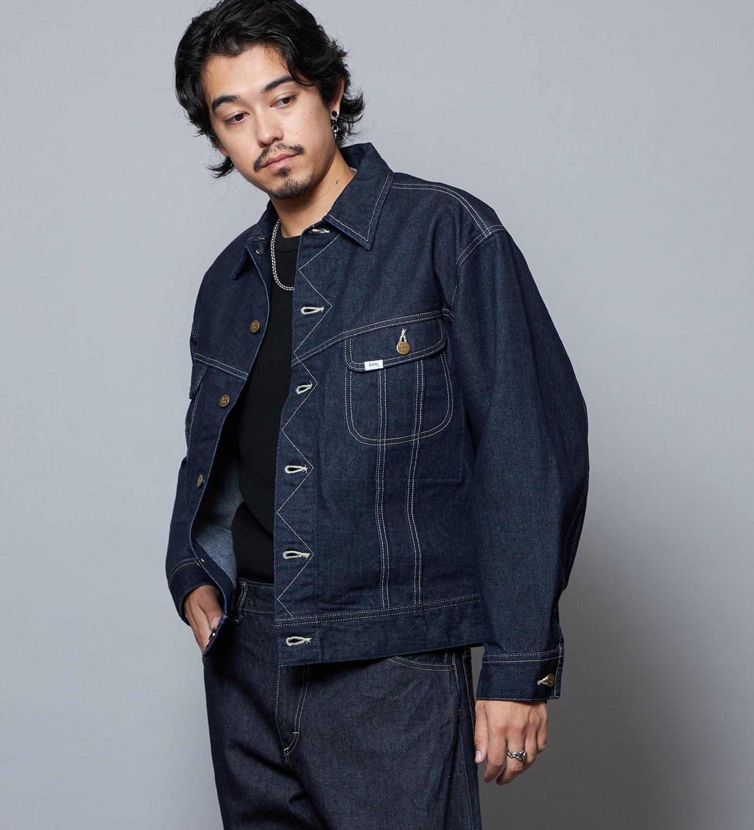 Lee(リー)の【予約】【101 101周年記念特別モデル】ANNIVERSARY 101-J RIDERS JACKET デニムジャケット セットアップ可|ジャケット/アウター/デニムジャケット/メンズ|インディゴブルー