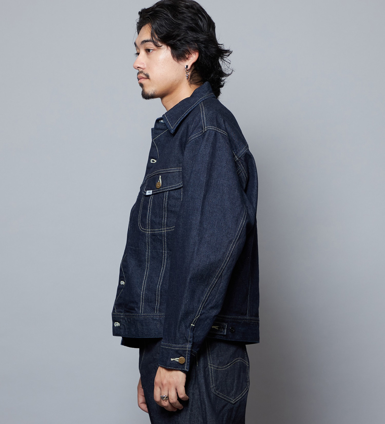 Lee(リー)の【予約】【101 101周年記念特別モデル】ANNIVERSARY 101-J RIDERS JACKET デニムジャケット セットアップ可|ジャケット/アウター/デニムジャケット/メンズ|インディゴブルー