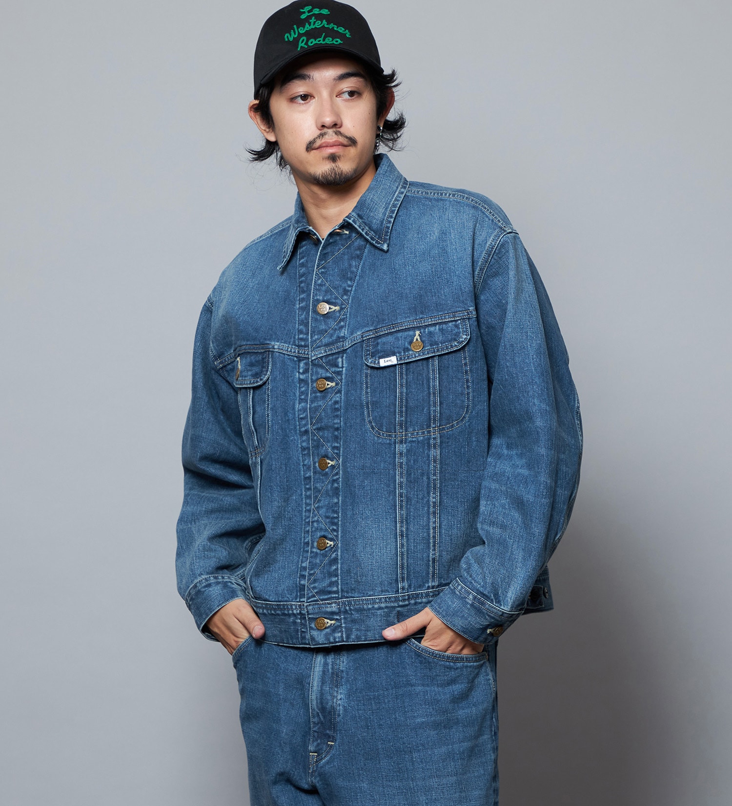 Lee(リー)の【予約】【101 101周年記念特別モデル】ANNIVERSARY 101-J RIDERS JACKET デニムジャケット セットアップ可|ジャケット/アウター/デニムジャケット/メンズ|中色ブルー