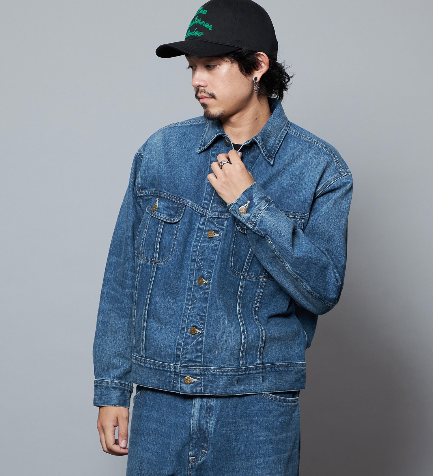 Lee(リー)の【予約】【101 101周年記念特別モデル】ANNIVERSARY 101-J RIDERS JACKET デニムジャケット セットアップ可|ジャケット/アウター/デニムジャケット/メンズ|中色ブルー