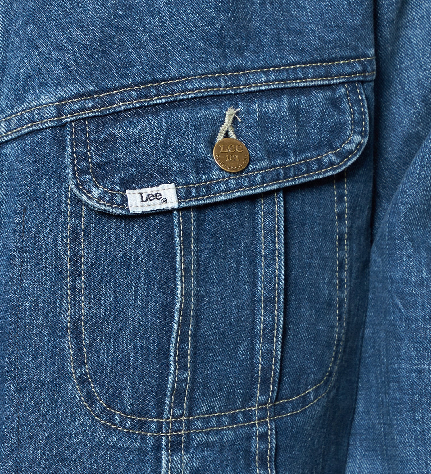 Lee(リー)の【予約】【101 101周年記念特別モデル】ANNIVERSARY 101-J RIDERS JACKET デニムジャケット セットアップ可|ジャケット/アウター/デニムジャケット/メンズ|中色ブルー