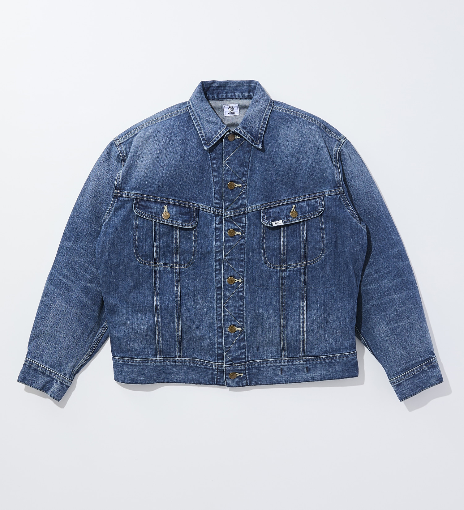 Lee(リー)の【予約】【101 101周年記念特別モデル】ANNIVERSARY 101-J RIDERS JACKET デニムジャケット セットアップ可|ジャケット/アウター/デニムジャケット/メンズ|中色ブルー