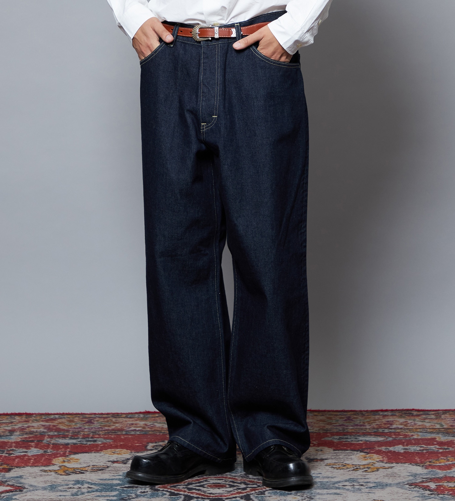 Lee(リー)の【予約】【101 101周年記念特別モデル】 ANNIVERSARY 101-Z LOOSE ルーズデニムパンツ セットアップ可|パンツ/デニム/ジーンズパンツ/メンズ|インディゴブルー