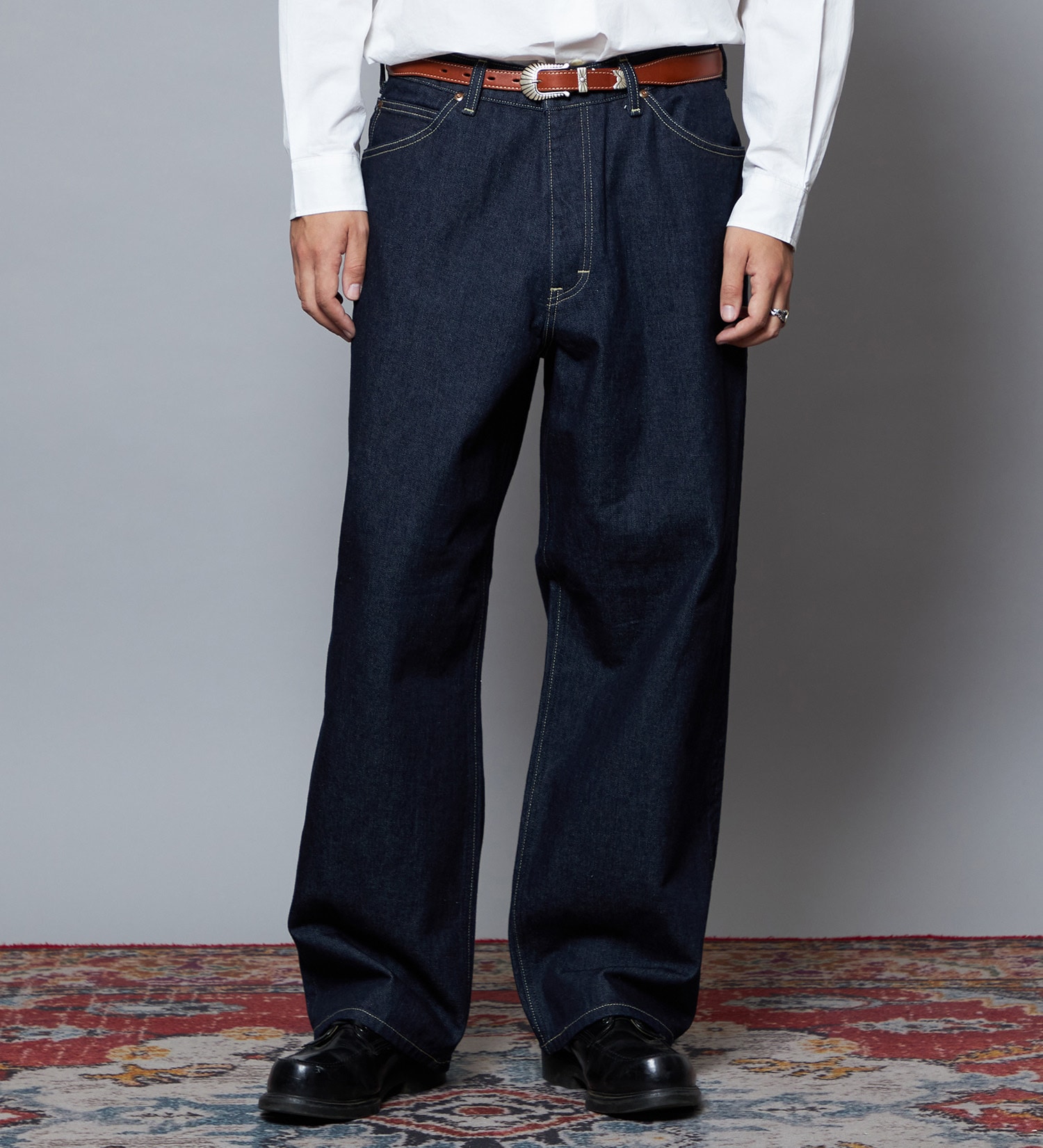 Lee(リー)の【予約】【101 101周年記念特別モデル】 ANNIVERSARY 101-Z LOOSE ルーズデニムパンツ セットアップ可|パンツ/デニム/ジーンズパンツ/メンズ|インディゴブルー