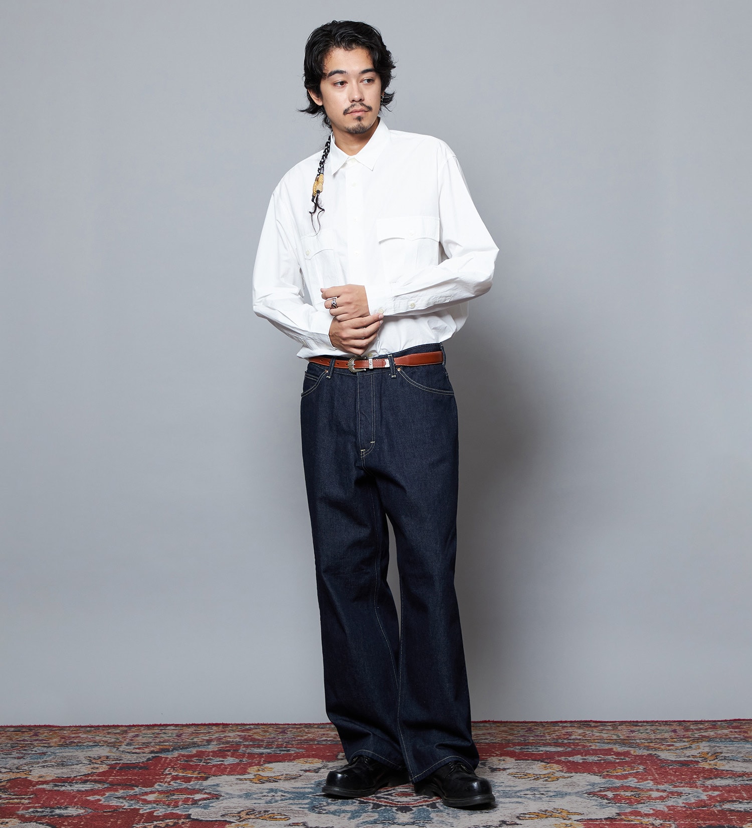 Lee(リー)の【予約】【101 101周年記念特別モデル】 ANNIVERSARY 101-Z LOOSE ルーズデニムパンツ セットアップ可|パンツ/デニム/ジーンズパンツ/メンズ|インディゴブルー