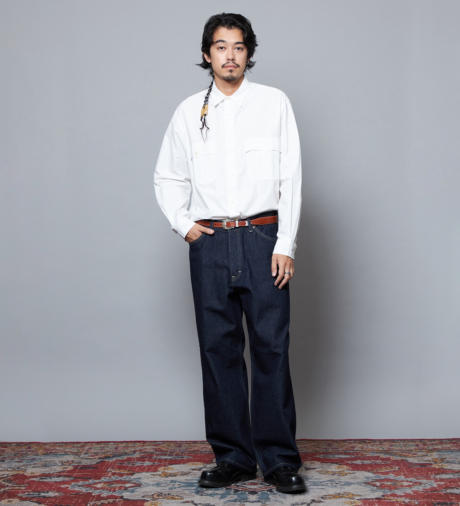 Lee(リー)の【予約】【101 101周年記念特別モデル】 ANNIVERSARY 101-Z LOOSE ルーズデニムパンツ セットアップ可|パンツ/デニム/ジーンズパンツ/メンズ|インディゴブルー