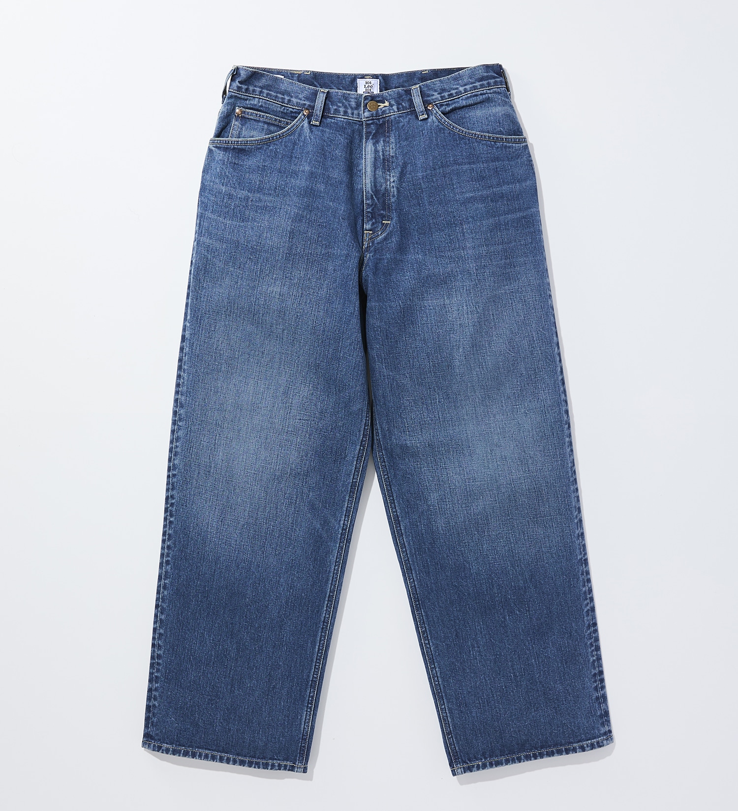 Lee(リー)の【予約】【101 101周年記念特別モデル】 ANNIVERSARY 101-Z LOOSE ルーズデニムパンツ セットアップ可|パンツ/デニム/ジーンズパンツ/メンズ|中色ブルー