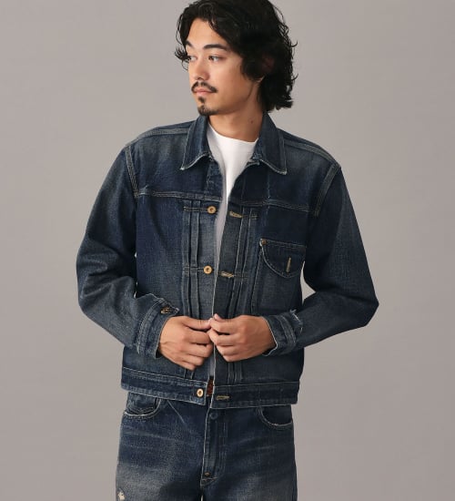 Lee(リー)の【予約】【101 101周年記念特別モデル】ANNIVERSARY 101 ICONIC COWBOY JACKET セットアップ可|ジャケット/アウター/デニムジャケット/メンズ|中色ブルー