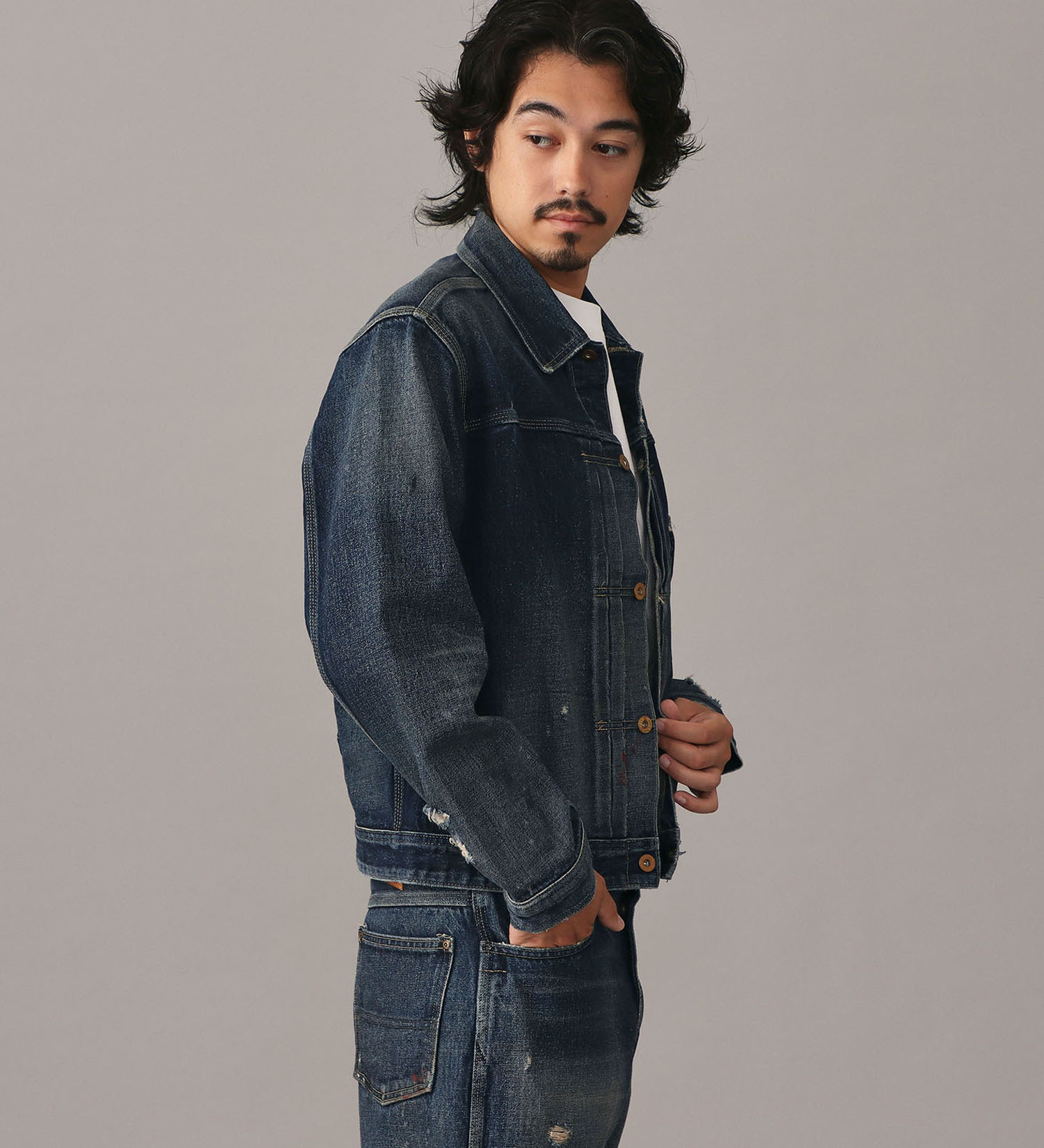 Lee(リー)の【予約】【101 101周年記念特別モデル】ANNIVERSARY 101 ICONIC COWBOY JACKET セットアップ可|ジャケット/アウター/デニムジャケット/メンズ|中色ブルー