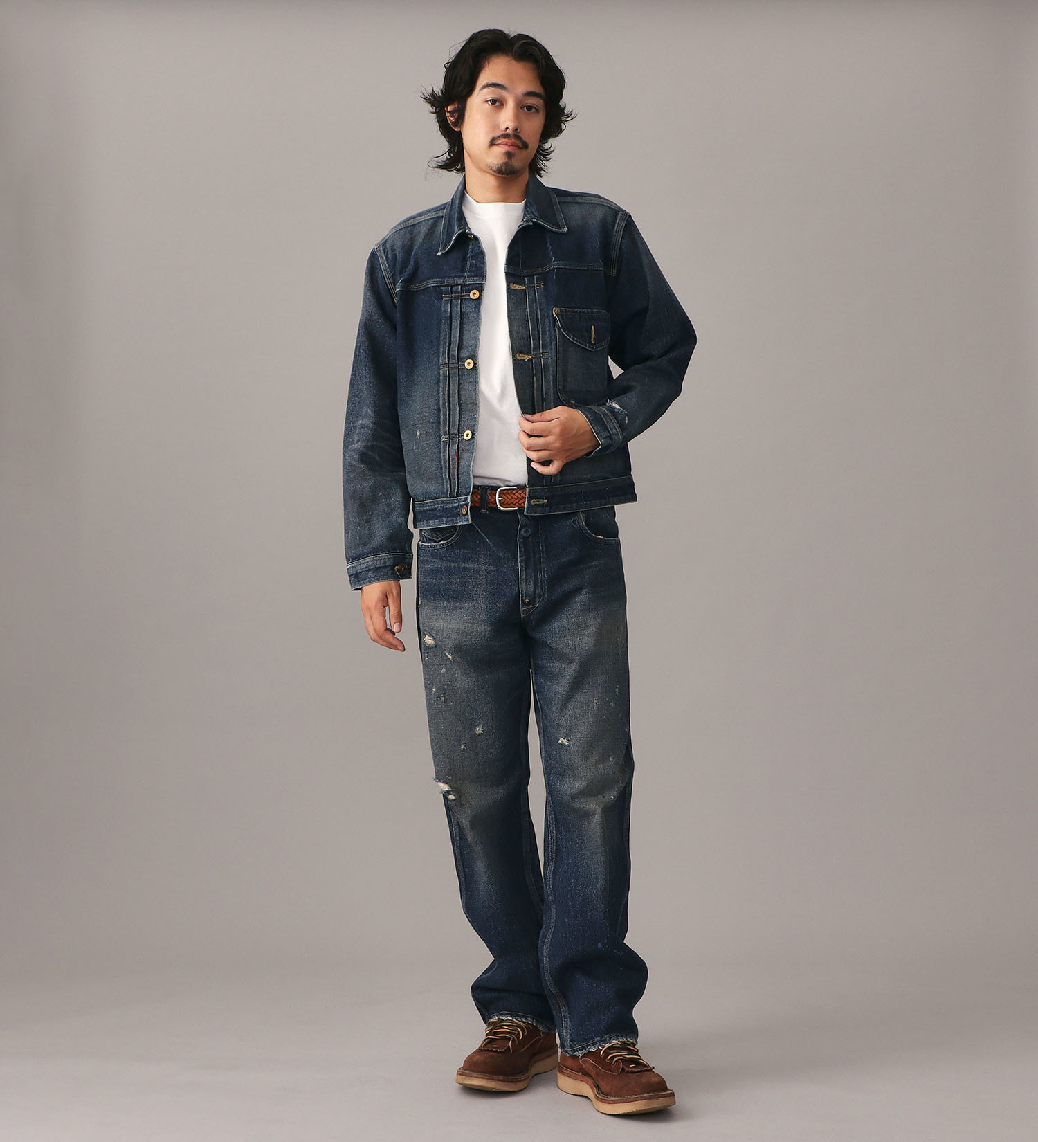 Lee(リー)の【予約】【101 101周年記念特別モデル】ANNIVERSARY 101 ICONIC COWBOY JACKET セットアップ可|ジャケット/アウター/デニムジャケット/メンズ|中色ブルー