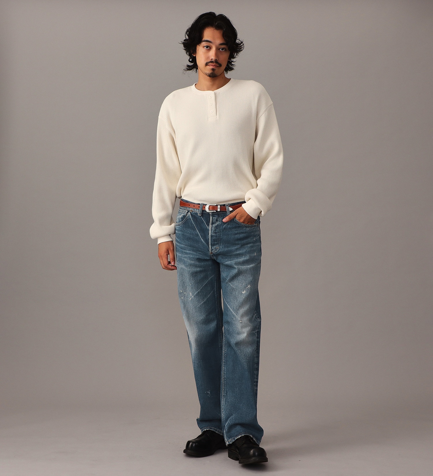 Lee(リー)の【予約】【101 101周年記念特別モデル】ANNIVERSARY 101 ICONIC RIDERS JEAN セットアップ可|パンツ/デニム/ジーンズパンツ/メンズ|中色ブルー