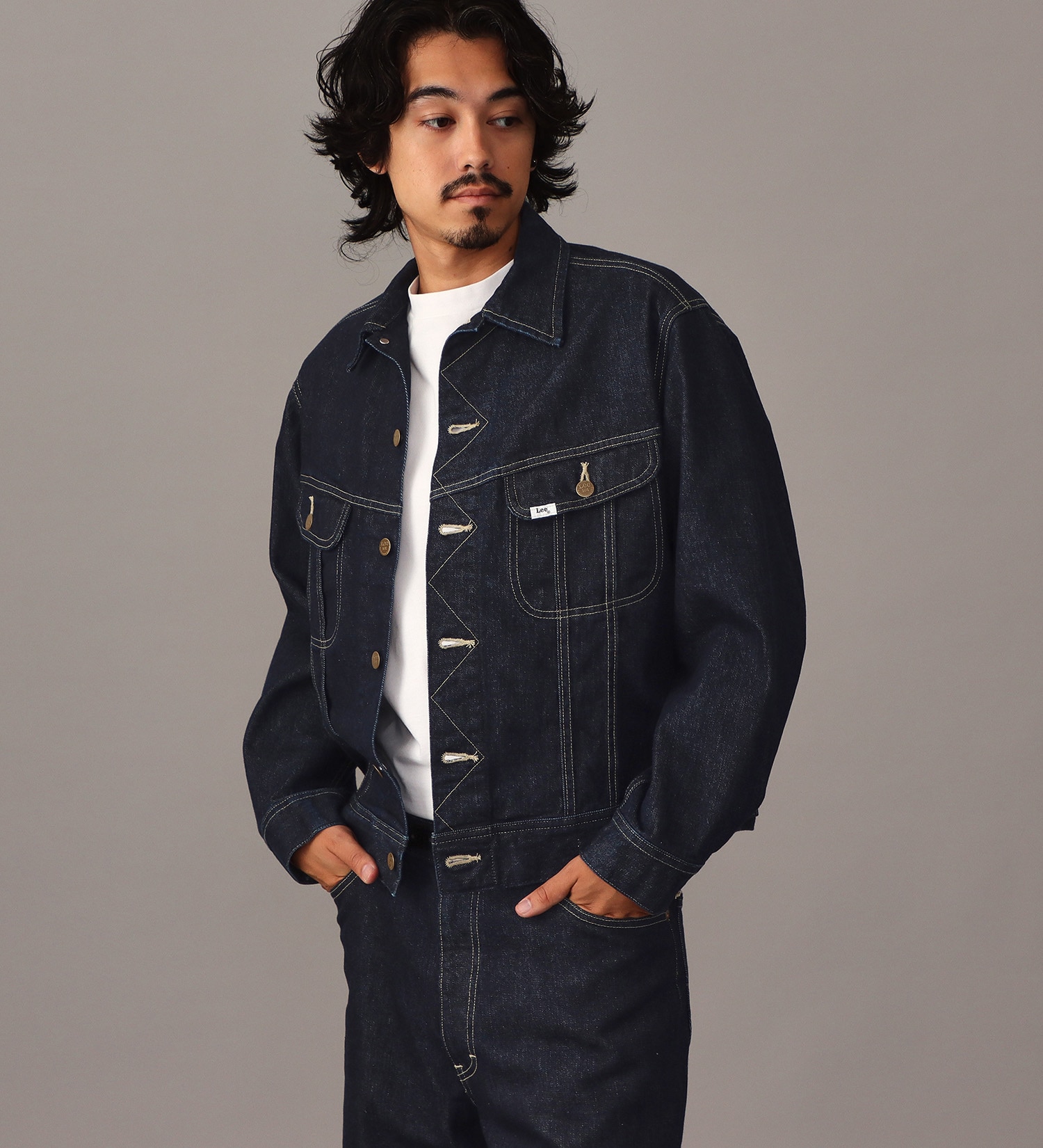 Lee(リー)の【予約】【101 101周年記念特別モデル】ANNIVERSARY 101 RIDERS JACKET セットアップ可|ジャケット/アウター/デニムジャケット/メンズ|インディゴブルー