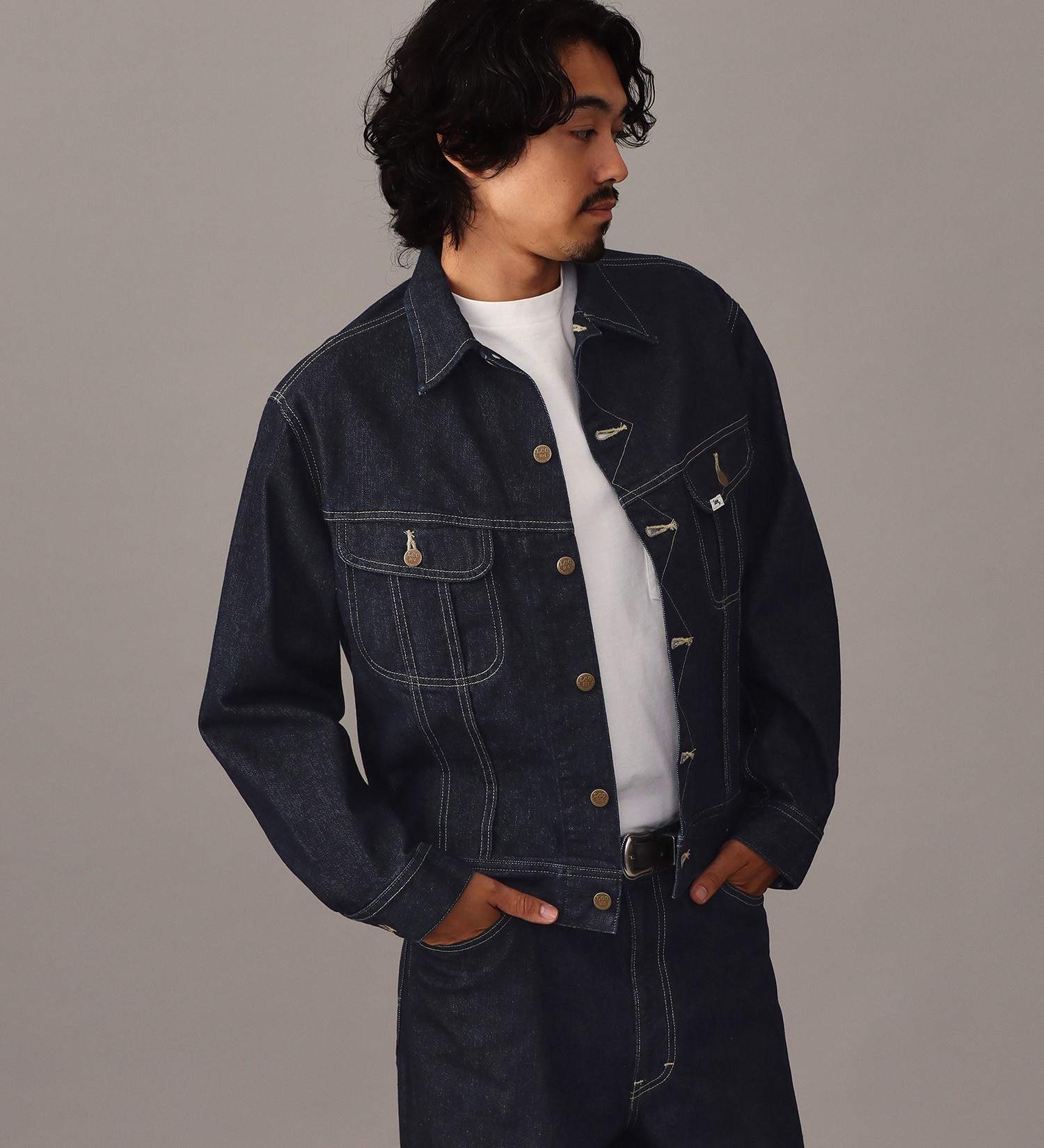 Lee(リー)の【予約】【101 101周年記念特別モデル】ANNIVERSARY 101 RIDERS JACKET セットアップ可|ジャケット/アウター/デニムジャケット/メンズ|インディゴブルー