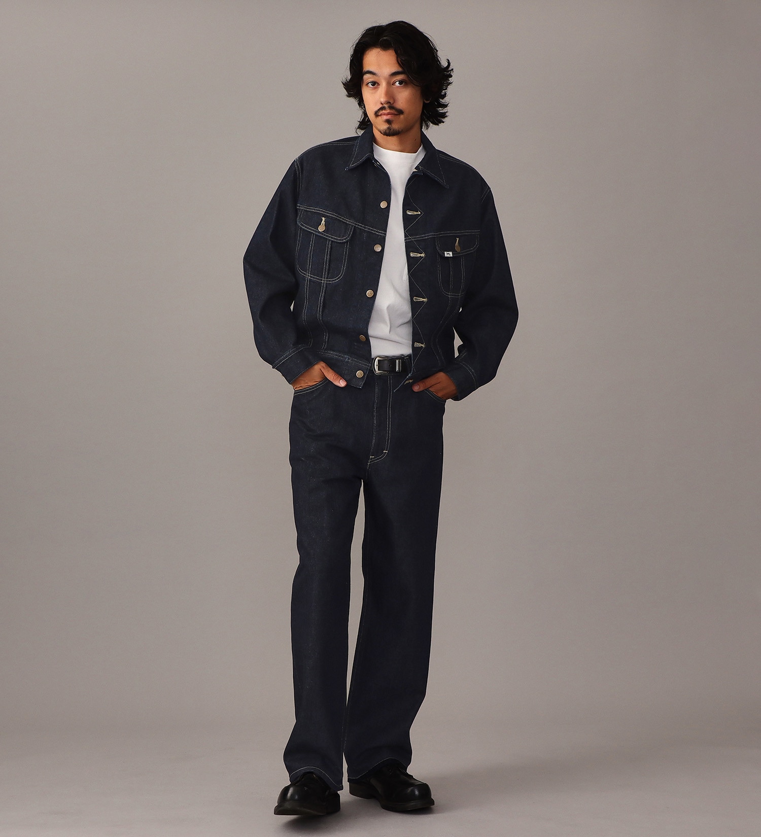 Lee(リー)の【予約】【101 101周年記念特別モデル】ANNIVERSARY 101 RIDERS JACKET セットアップ可|ジャケット/アウター/デニムジャケット/メンズ|インディゴブルー