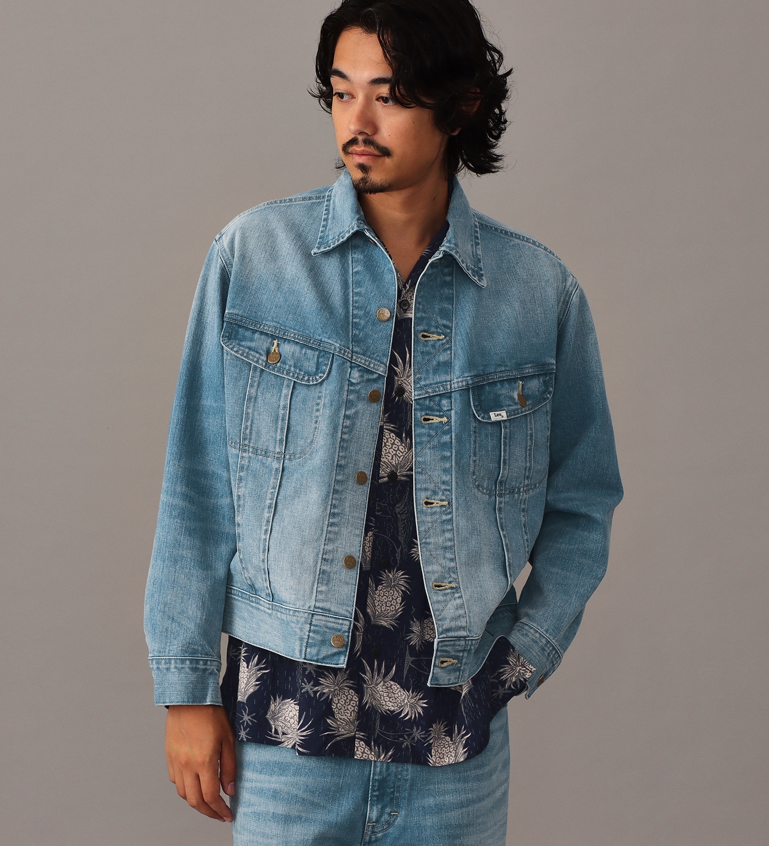 Lee(リー)の【予約】【101 101周年記念特別モデル】ANNIVERSARY 101 RIDERS JACKET セットアップ可|ジャケット/アウター/デニムジャケット/メンズ|中色ブルー