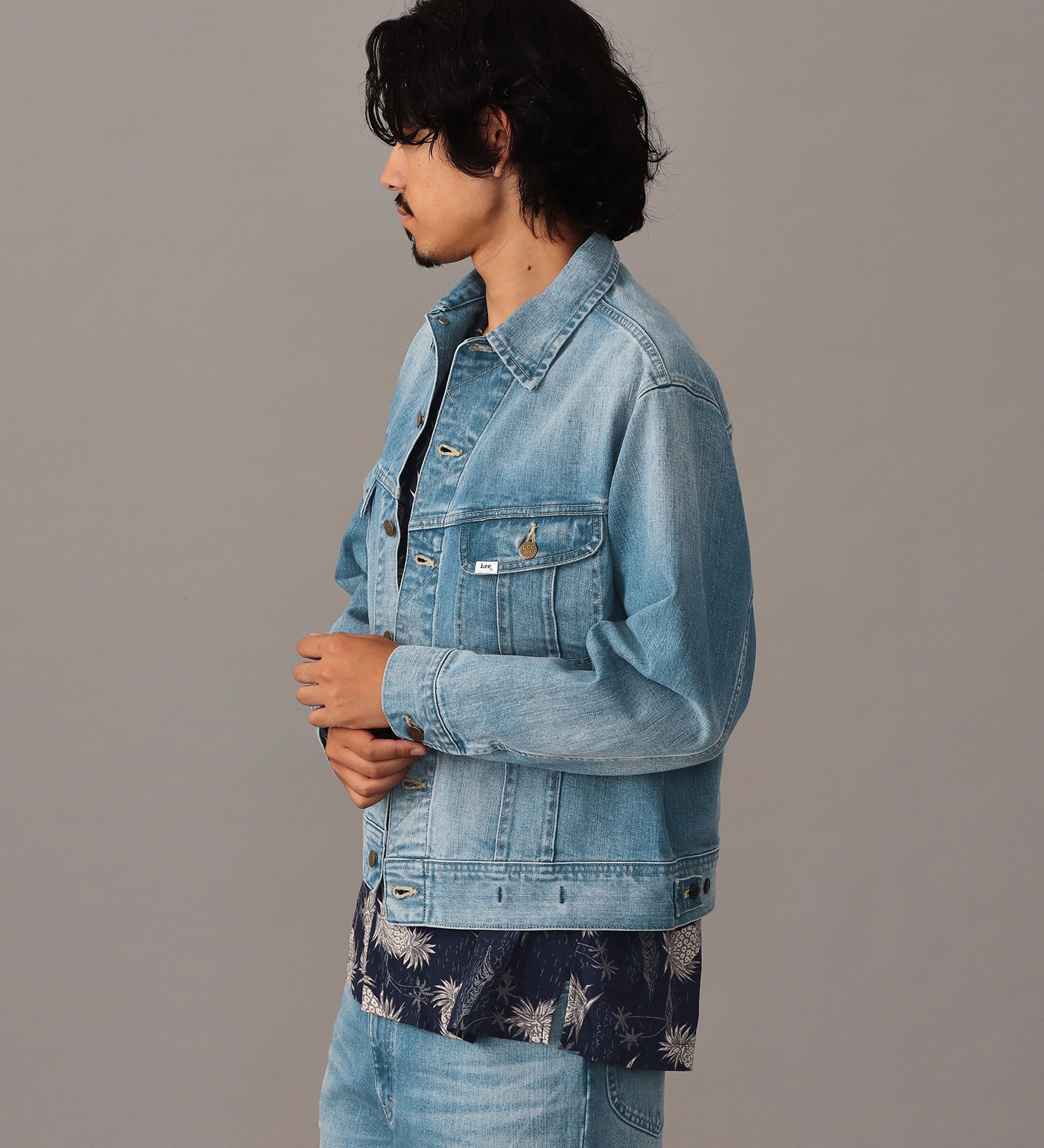 Lee(リー)の【予約】【101 101周年記念特別モデル】ANNIVERSARY 101 RIDERS JACKET セットアップ可|ジャケット/アウター/デニムジャケット/メンズ|中色ブルー