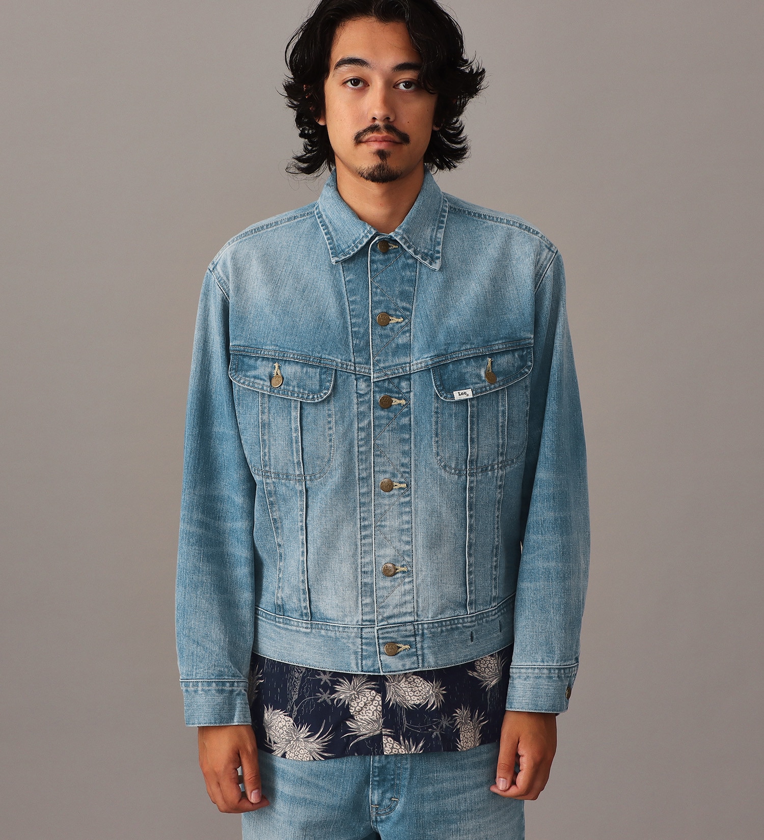 Lee(リー)の【予約】【101 101周年記念特別モデル】ANNIVERSARY 101 RIDERS JACKET セットアップ可|ジャケット/アウター/デニムジャケット/メンズ|中色ブルー
