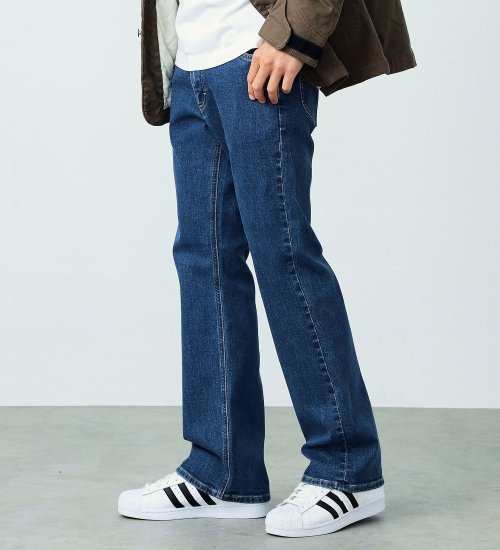 Lee(リー)の【選べるレングス】【78cm】ブーツカットパンツ|パンツ/デニムパンツ/メンズ|中色ブルー