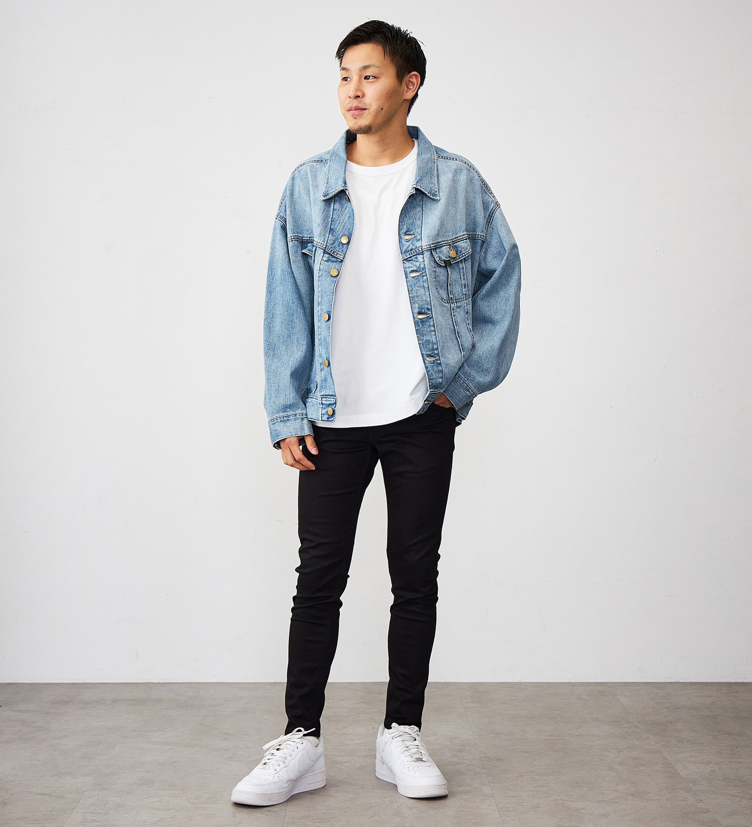 Lee(リー)の【試着対象】【EC別注】強ストレッチイージーテーパードスキニーデニムパンツ|パンツ/デニム/ジーンズパンツ/メンズ|ブラックデニム