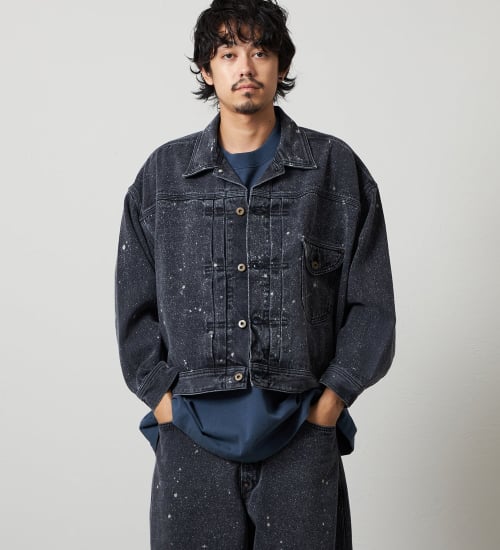 Lee(リー)のSUPERSIZED ビッグシルエットカウボーイデニムジャケット/ギャラクティックウォッシュ セットアップ対応|ジャケット/アウター/デニムジャケット/メンズ|ブラックデニム