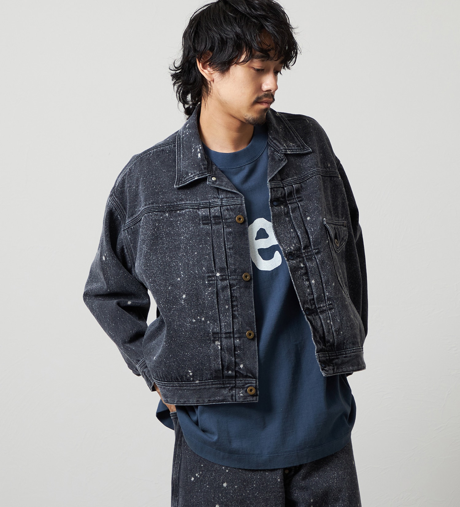 Lee(リー)のSUPERSIZED ビッグシルエットカウボーイデニムジャケット/ギャラクティックウォッシュ セットアップ対応|ジャケット/アウター/デニムジャケット/メンズ|ブラックデニム