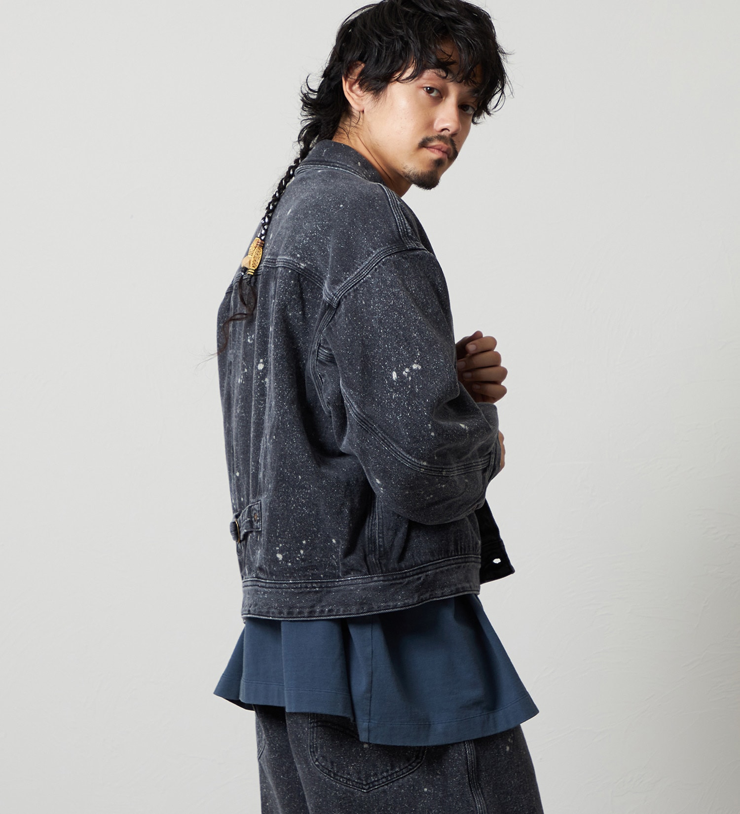 Lee(リー)のSUPERSIZED ビッグシルエットカウボーイデニムジャケット/ギャラクティックウォッシュ セットアップ対応|ジャケット/アウター/デニムジャケット/メンズ|ブラックデニム