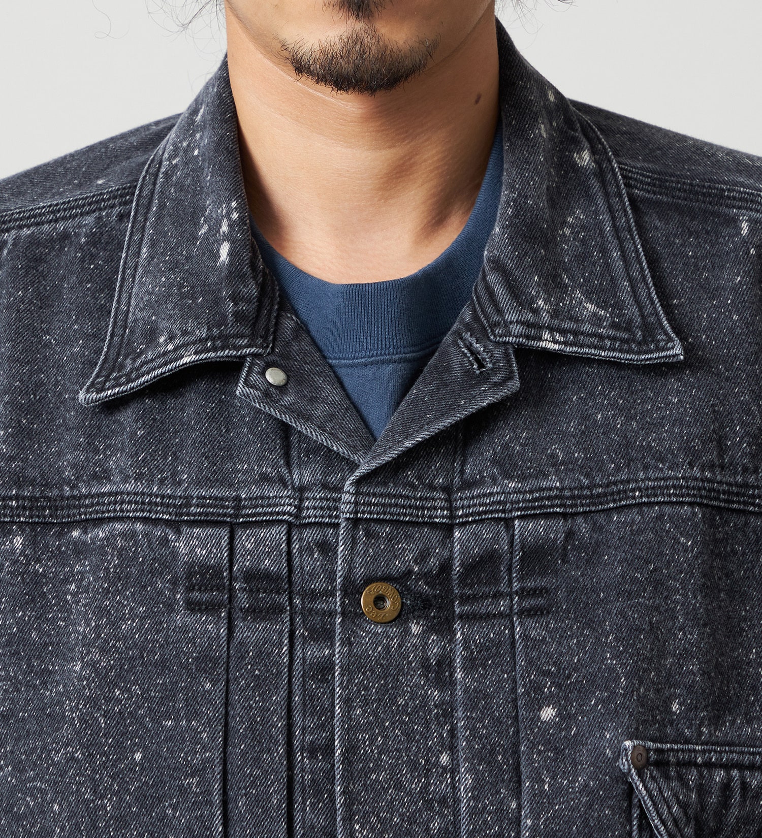 Lee(リー)のSUPERSIZED ビッグシルエットカウボーイデニムジャケット/ギャラクティックウォッシュ セットアップ対応|ジャケット/アウター/デニムジャケット/メンズ|ブラックデニム