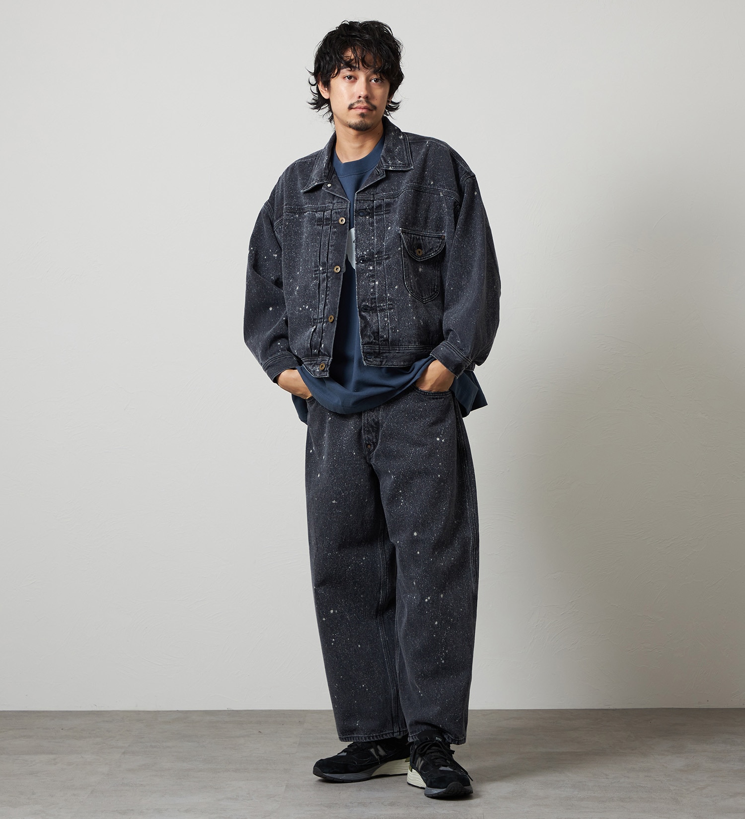 Lee(リー)のSUPERSIZED ビッグシルエットカウボーイデニムジャケット/ギャラクティックウォッシュ セットアップ対応|ジャケット/アウター/デニムジャケット/メンズ|ブラックデニム