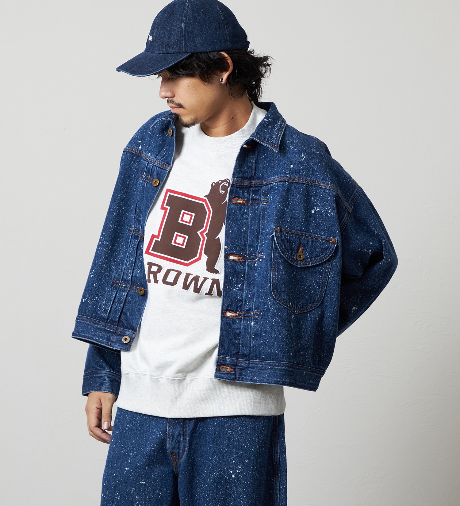 Lee(リー)のSUPERSIZED ビッグシルエットカウボーイデニムジャケット/ギャラクティックウォッシュ セットアップ対応|ジャケット/アウター/デニムジャケット/メンズ|中色ブルー