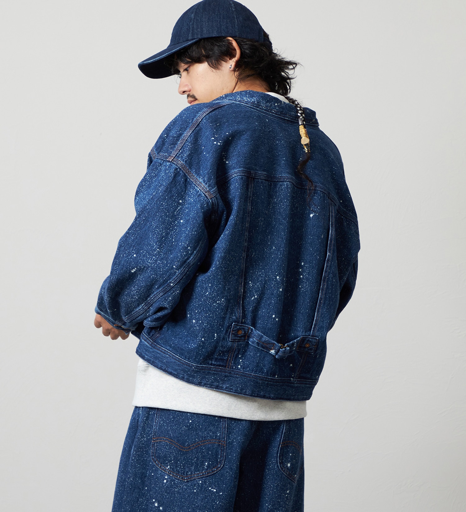 Lee(リー)のSUPERSIZED ビッグシルエットカウボーイデニムジャケット/ギャラクティックウォッシュ セットアップ対応|ジャケット/アウター/デニムジャケット/メンズ|中色ブルー