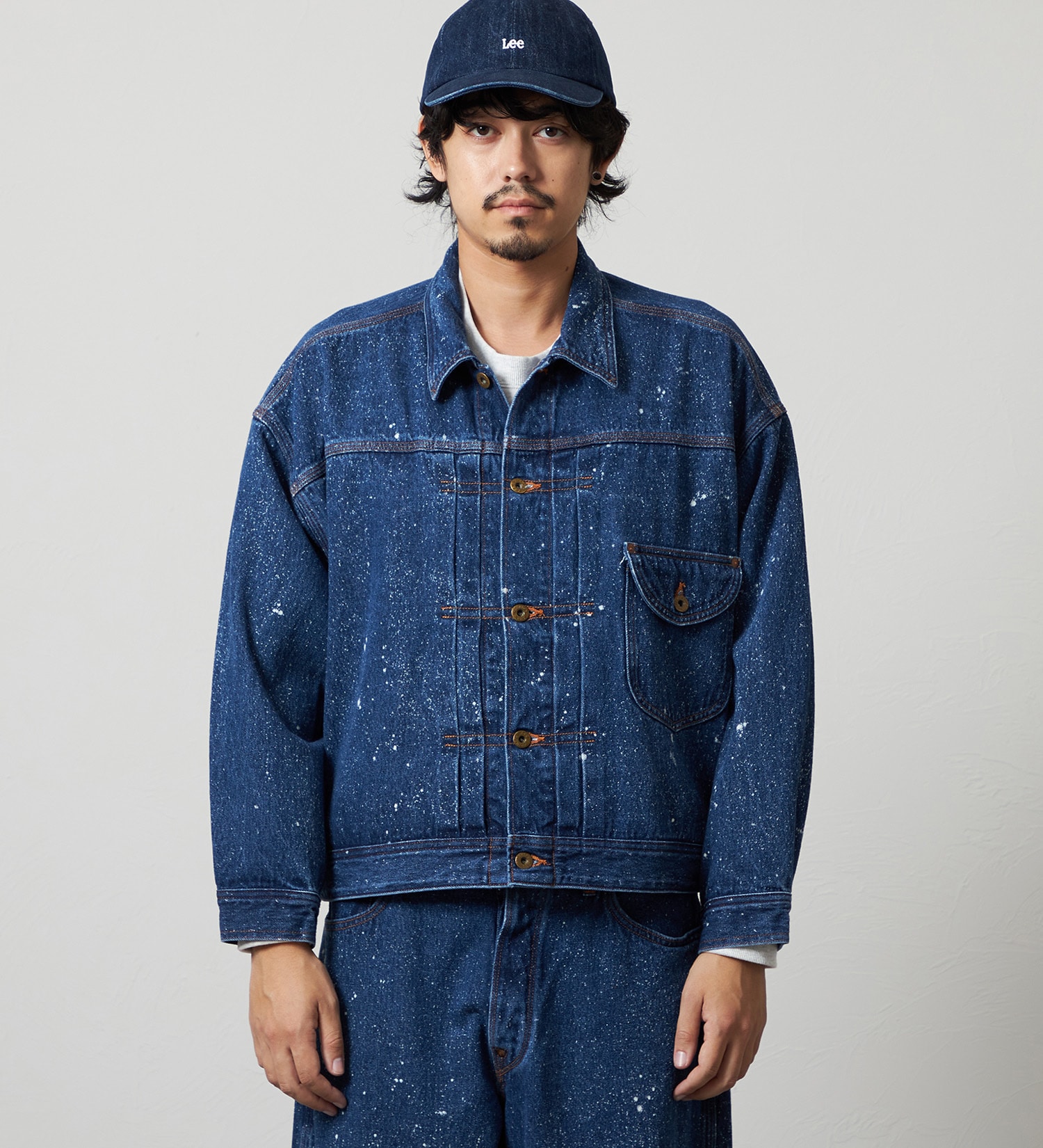 Lee(リー)のSUPERSIZED ビッグシルエットカウボーイデニムジャケット/ギャラクティックウォッシュ セットアップ対応|ジャケット/アウター/デニムジャケット/メンズ|中色ブルー