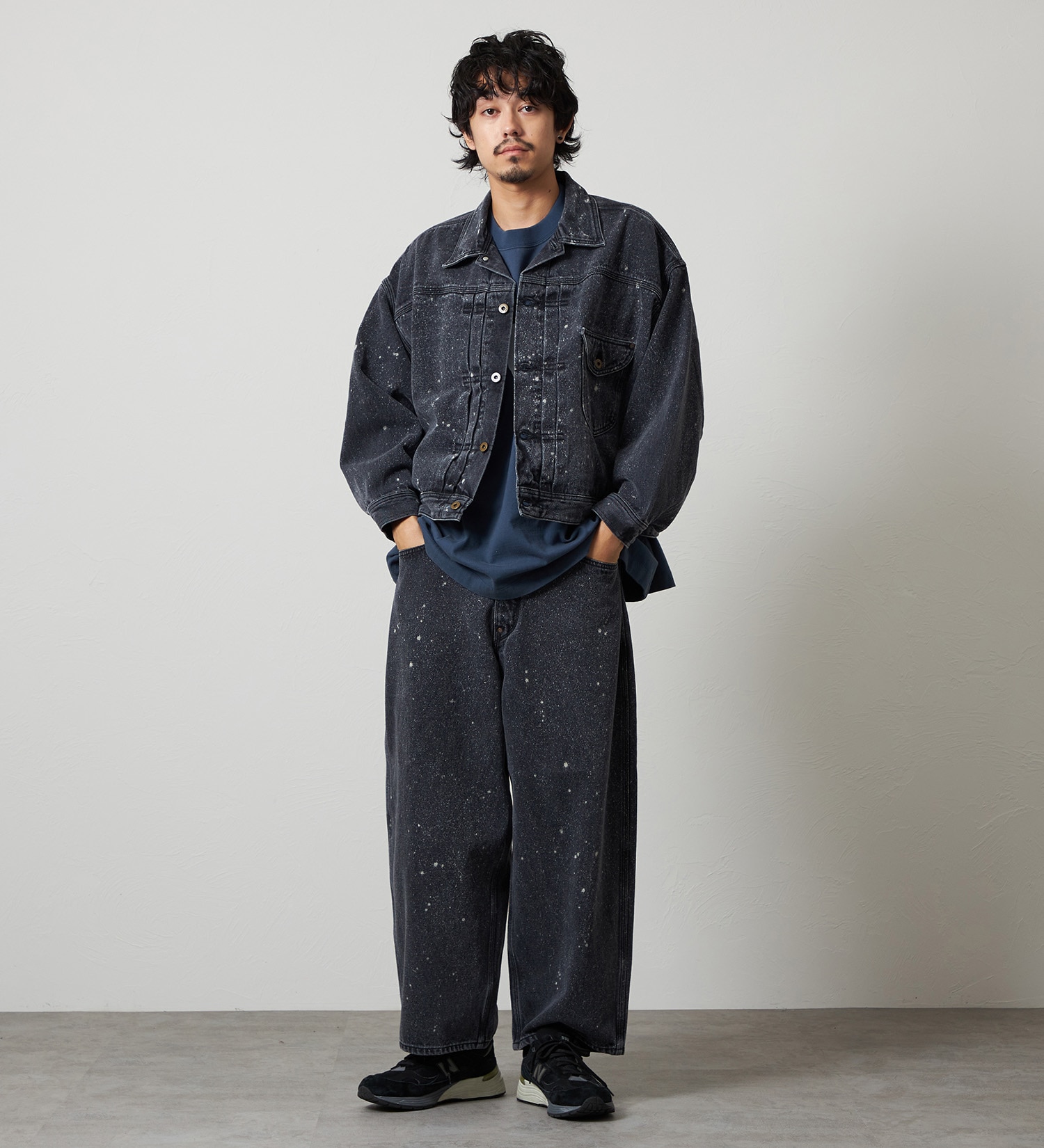 Lee(リー)のSUPERSIZED ビッグシルエットカウボーイデニムパンツ/ギャラクティックウォッシュ セットアップ対応|パンツ/デニム/ジーンズパンツ/メンズ|ブラックデニム