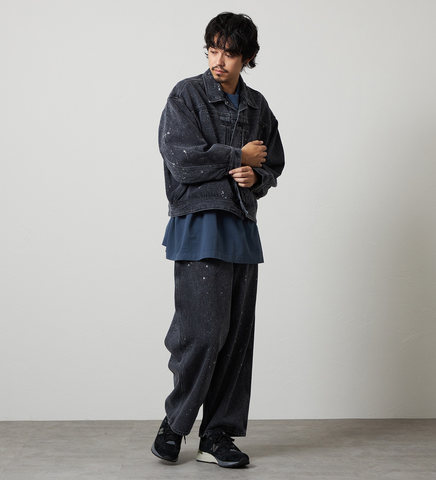 Lee(リー)のSUPERSIZED ビッグシルエットカウボーイデニムパンツ/ギャラクティックウォッシュ セットアップ対応|パンツ/デニム/ジーンズパンツ/メンズ|ブラックデニム