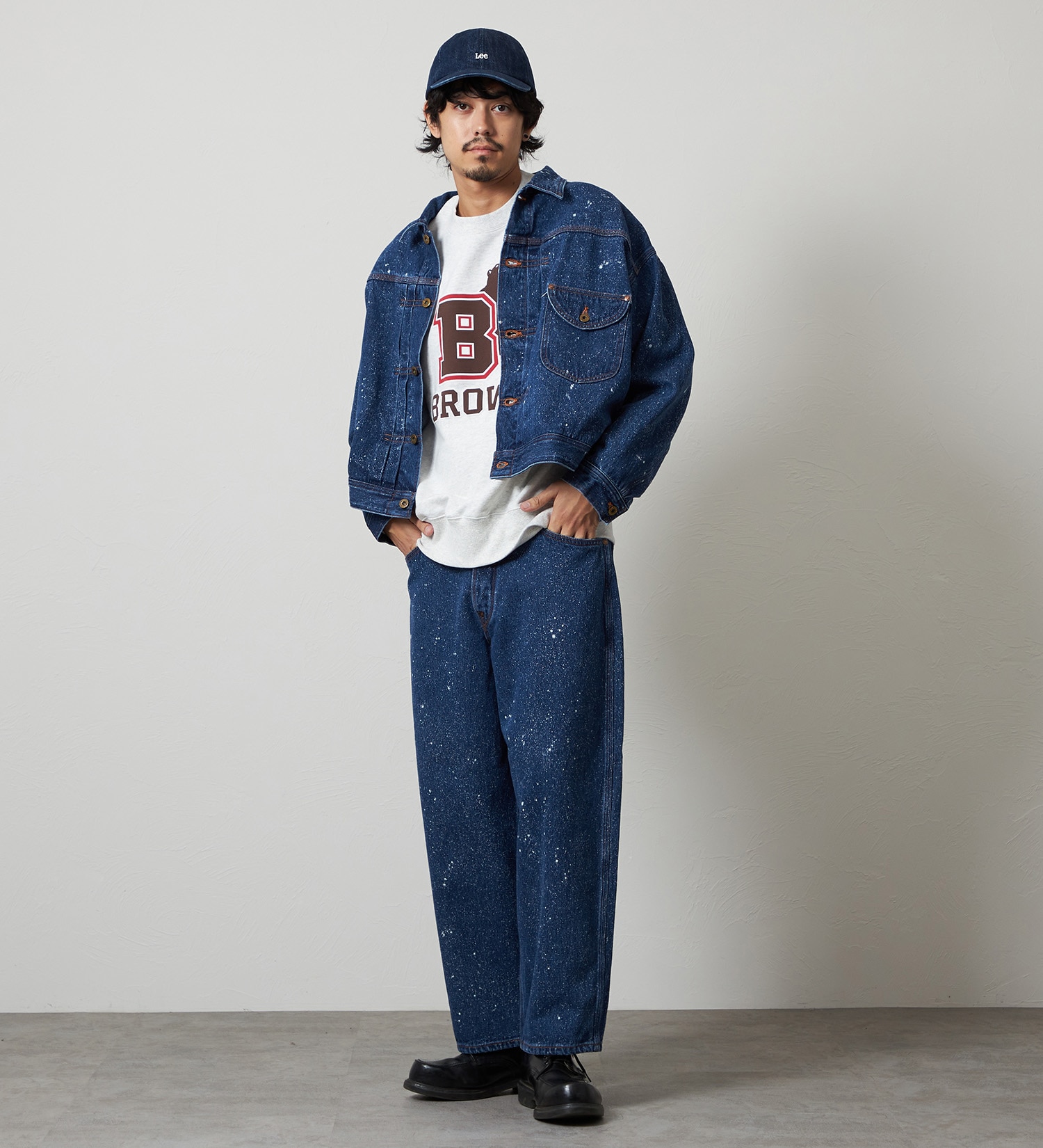 Lee(リー)のSUPERSIZED ビッグシルエットカウボーイデニムパンツ/ギャラクティックウォッシュ セットアップ対応|パンツ/デニム/ジーンズパンツ/メンズ|中色ブルー