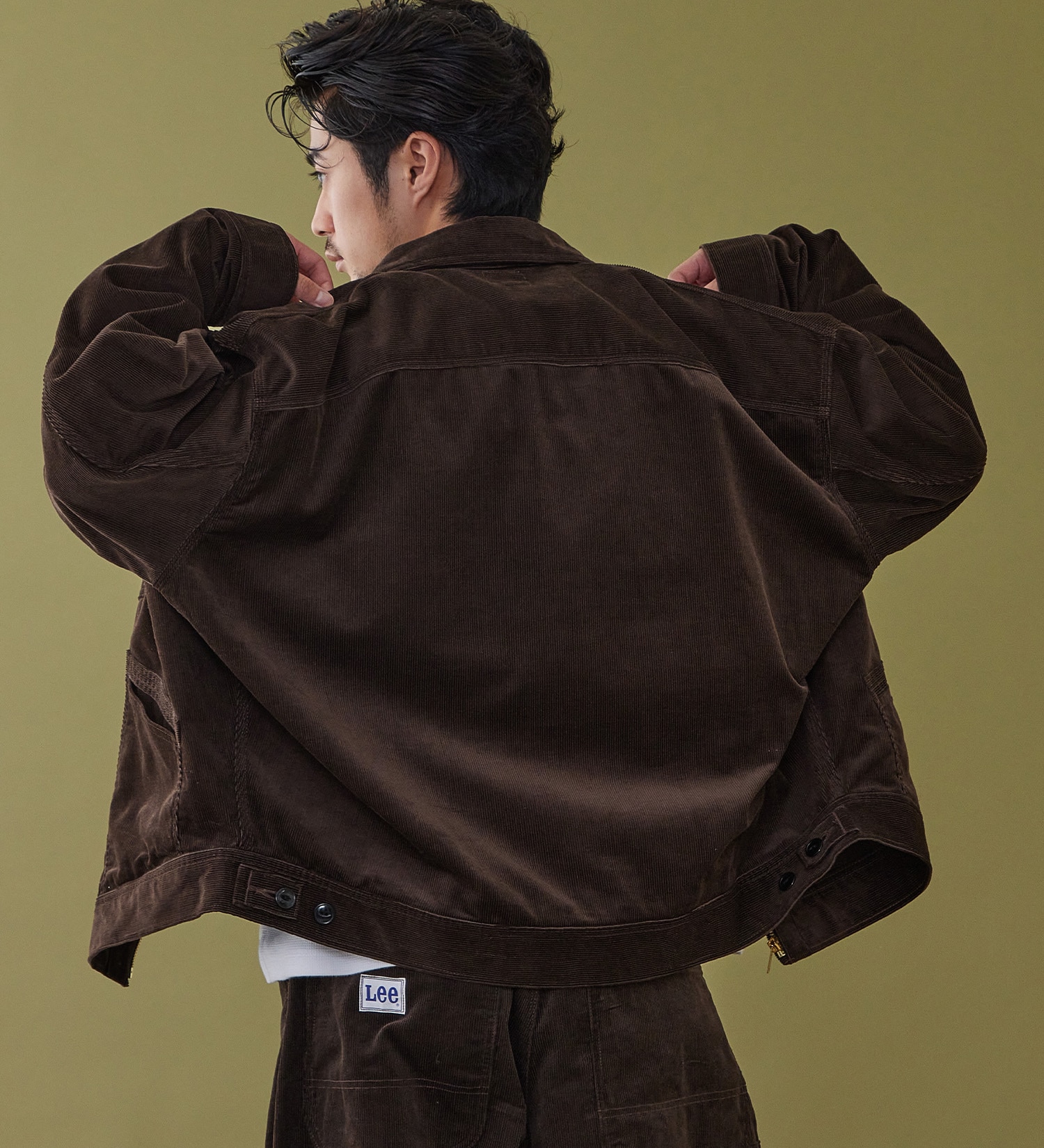 Lee(リー)のSUPERSIZED ビッグシルエットジップアップコーデュロイジャケット/DUNGAREES セットアップ対応|ジャケット/アウター/その他アウター/メンズ|ブラウン