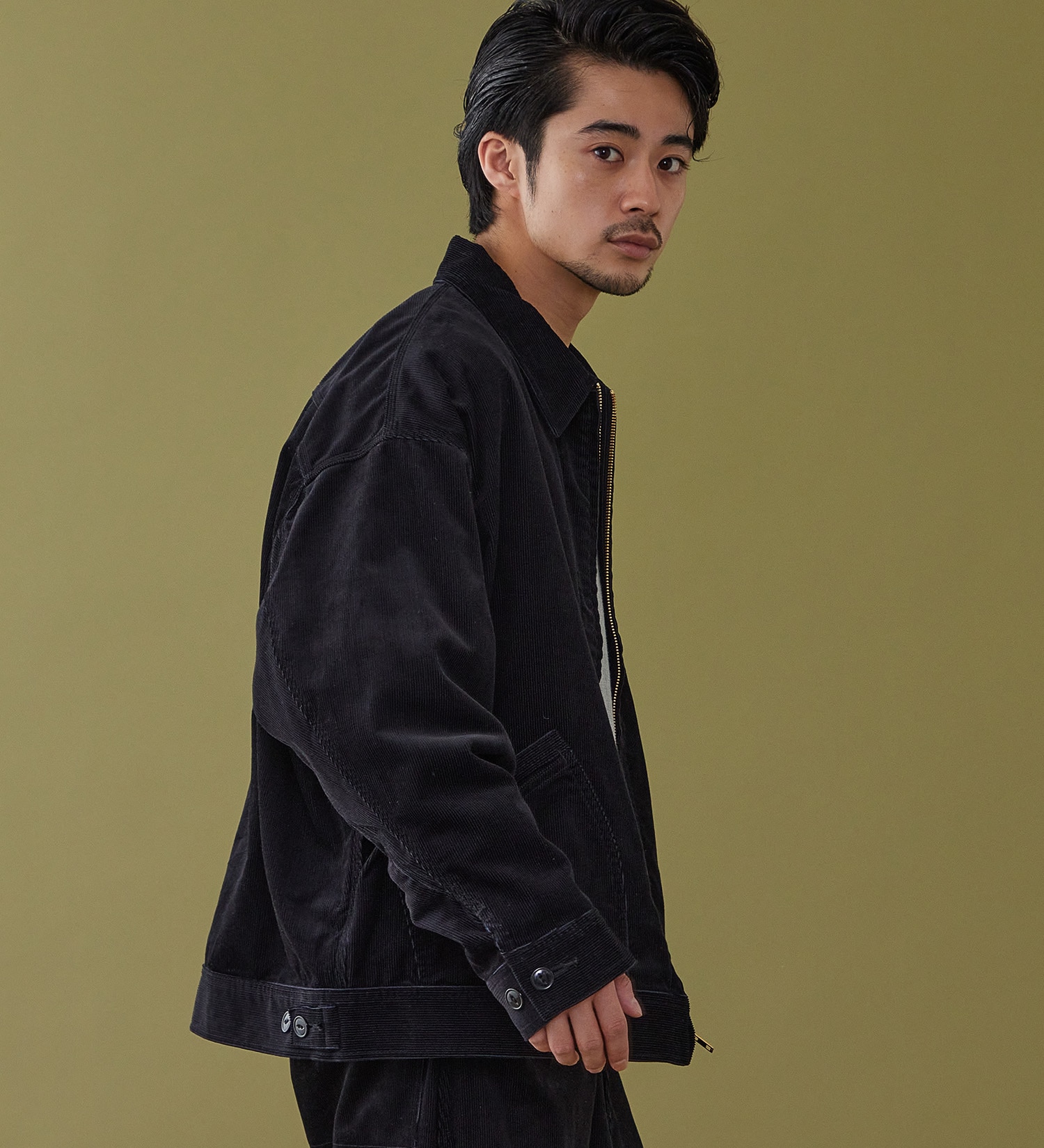 Lee(リー)のSUPERSIZED ビッグシルエットジップアップコーデュロイジャケット/DUNGAREES セットアップ対応|ジャケット/アウター/その他アウター/メンズ|チャコール