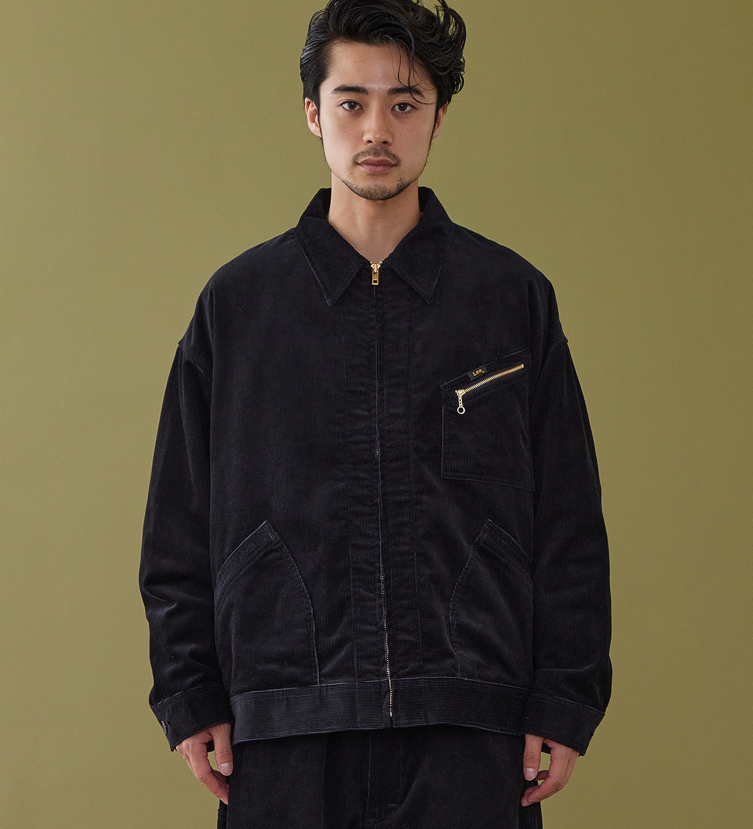 Lee(リー)のSUPERSIZED ビッグシルエットジップアップコーデュロイジャケット/DUNGAREES セットアップ対応|ジャケット/アウター/その他アウター/メンズ|チャコール