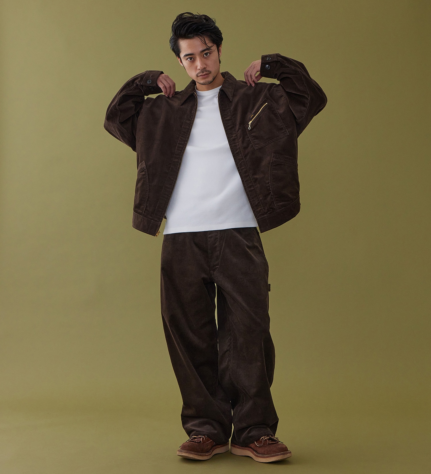 Lee(リー)のSUPERSIZED ビッグシルエットペインターコーデュロイパンツ/DUNGAREES セットアップ対応|パンツ/パンツ/メンズ|ブラウン