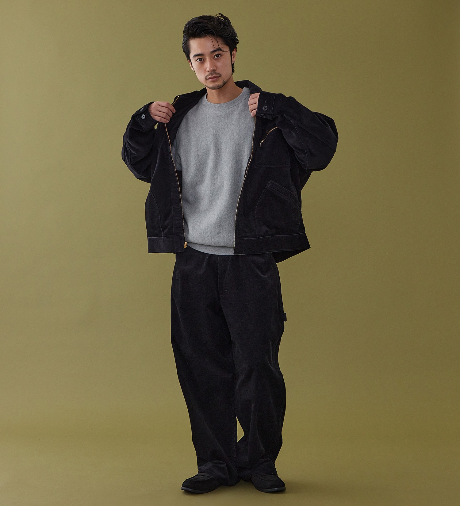 Lee(リー)のSUPERSIZED ビッグシルエットペインターコーデュロイパンツ/DUNGAREES セットアップ対応|パンツ/パンツ/メンズ|チャコール