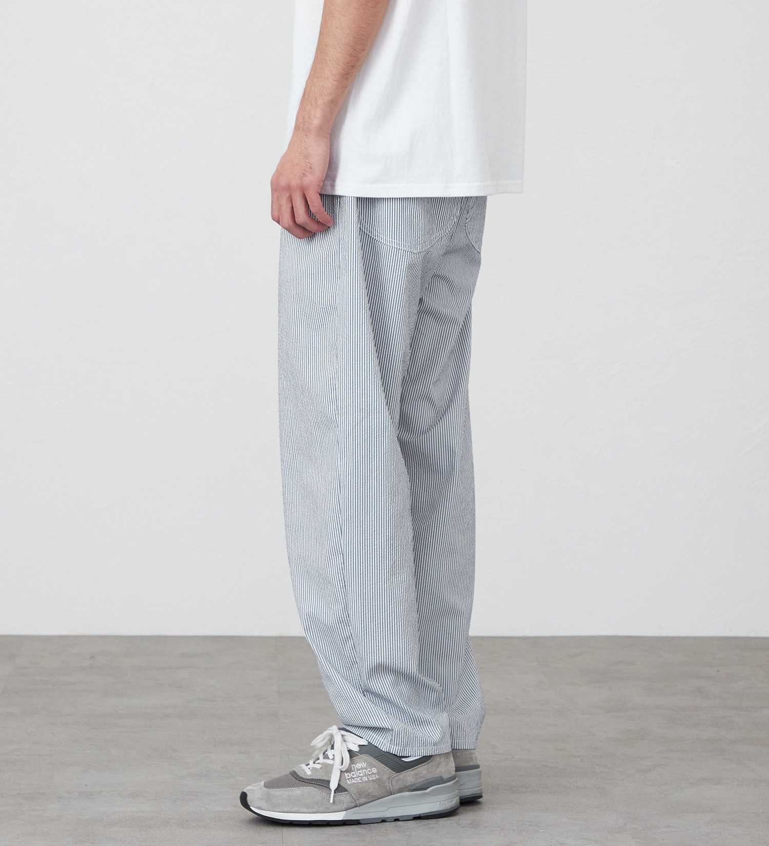 Lee(リー)の【涼COOLMAX】【すっきり】FLeeasy Narrow / ウエストゴムで楽チン イージーパンツ|パンツ/パンツ/メンズ|ストライプ