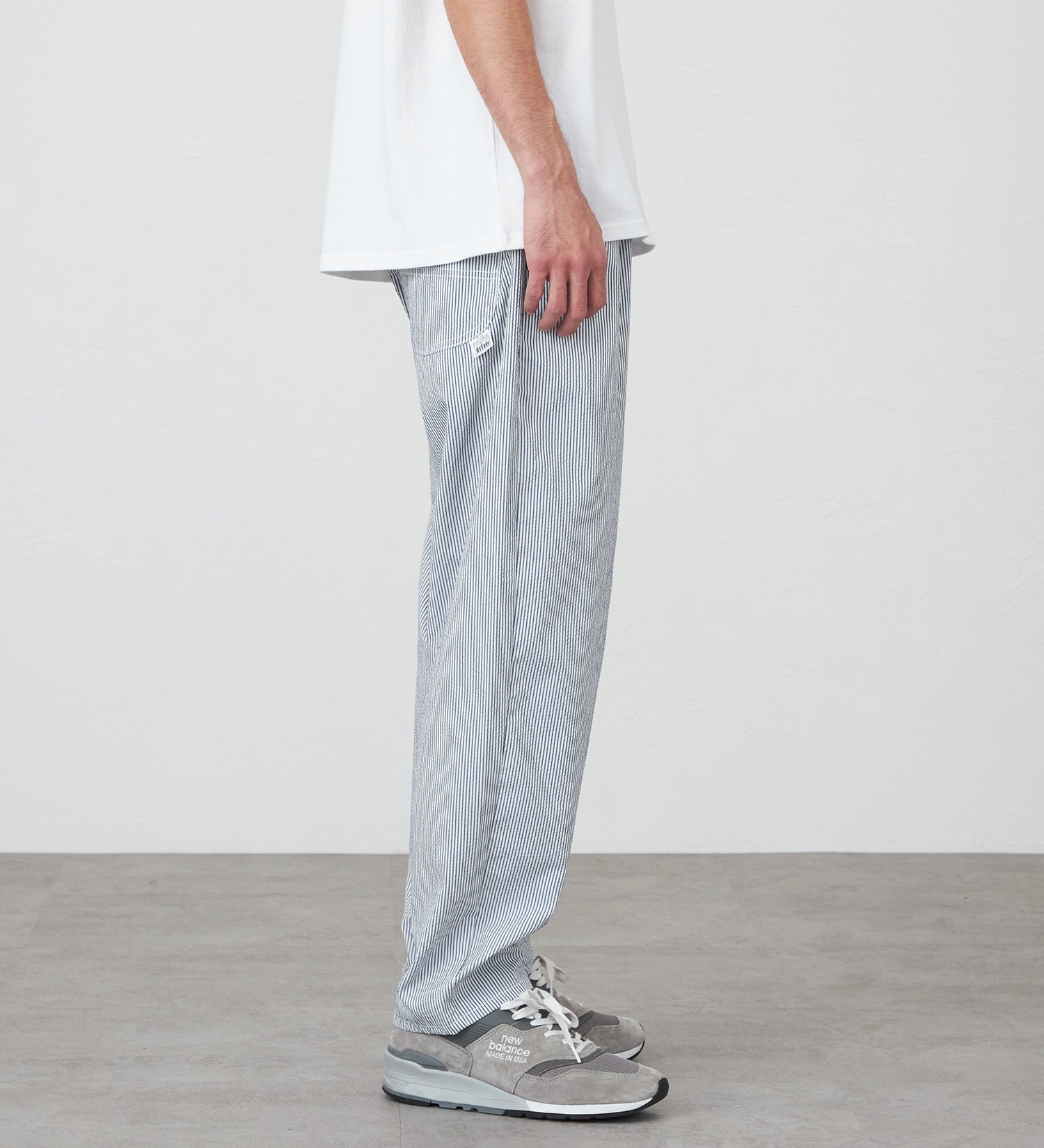 Lee(リー)の【涼COOLMAX】【すっきり】FLeeasy Narrow / ウエストゴムで楽チン イージーパンツ|パンツ/パンツ/メンズ|ストライプ