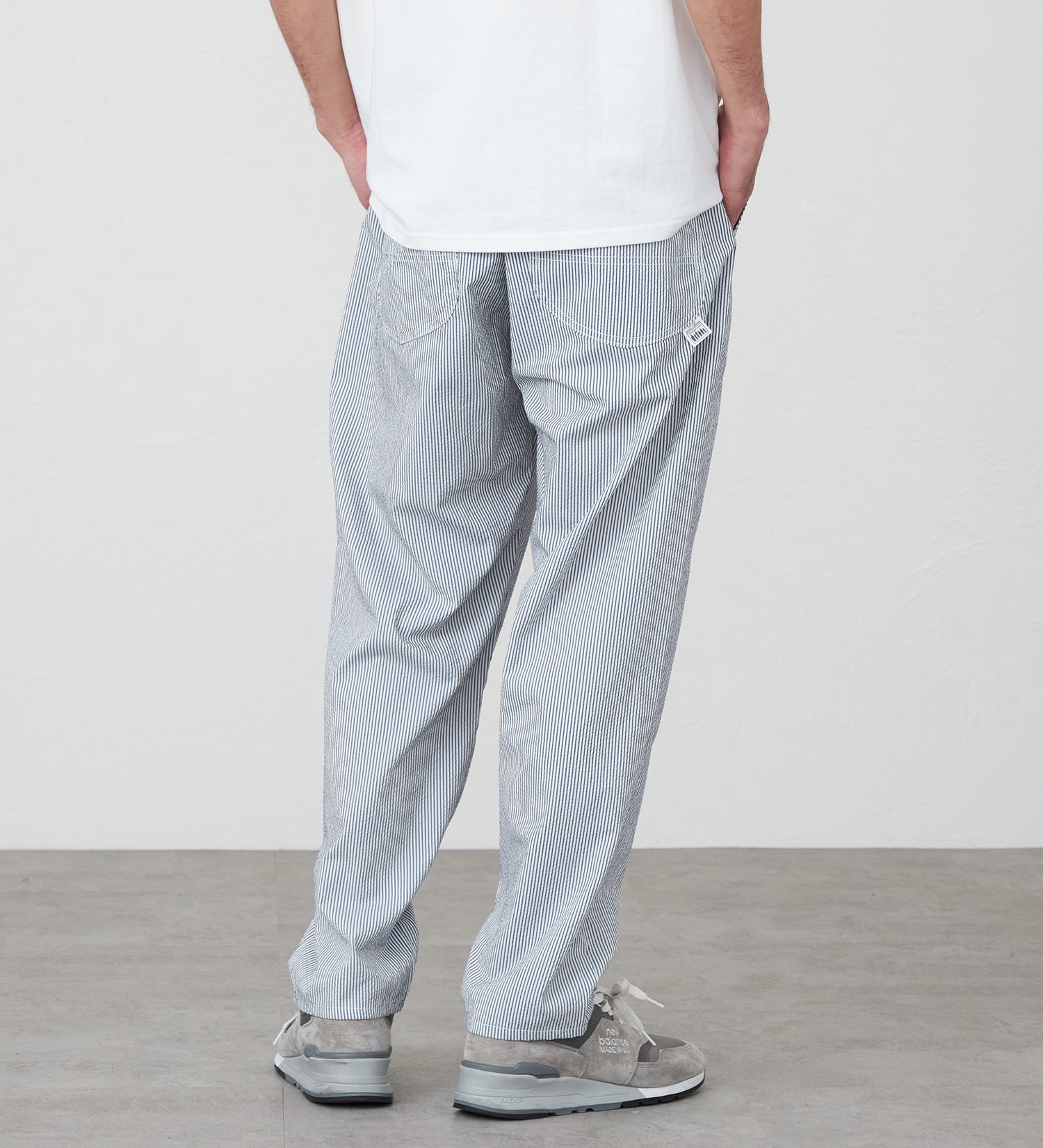 Lee(リー)の【涼COOLMAX】【すっきり】FLeeasy Narrow / ウエストゴムで楽チン イージーパンツ|パンツ/パンツ/メンズ|ストライプ