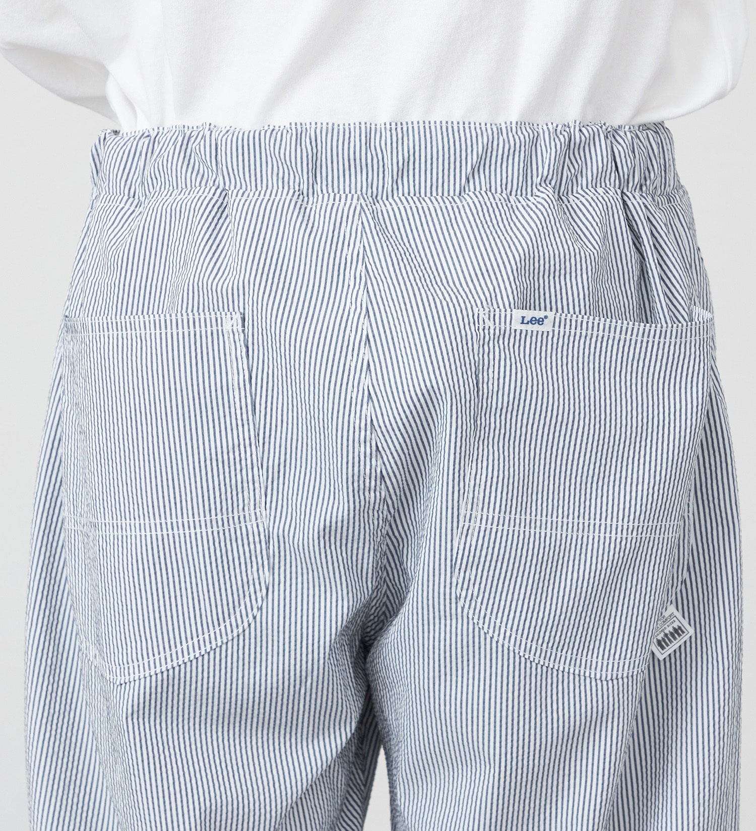 Lee(リー)の【涼COOLMAX】【すっきり】FLeeasy Narrow / ウエストゴムで楽チン イージーパンツ|パンツ/パンツ/メンズ|ストライプ