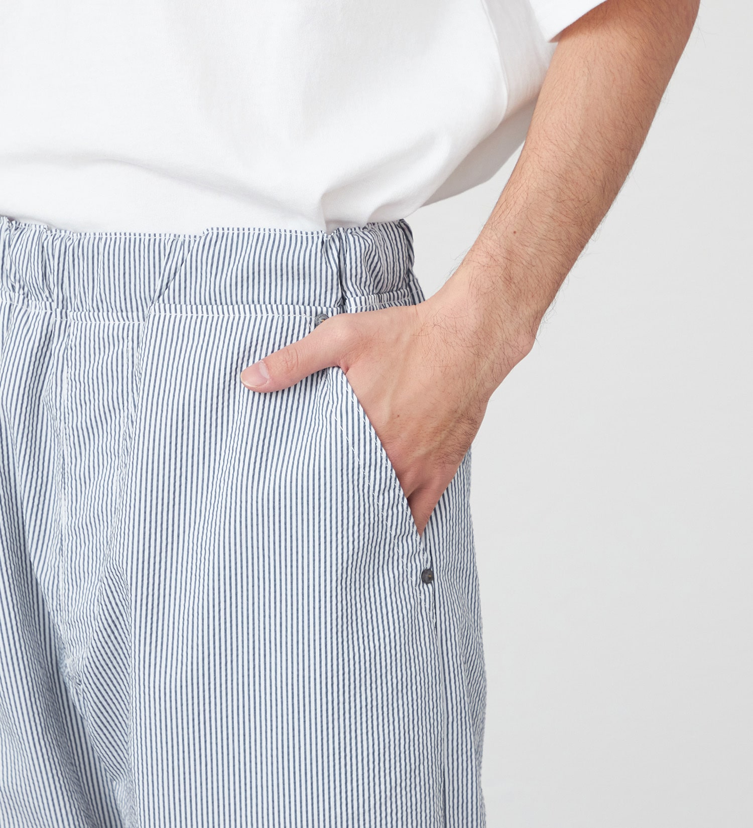 Lee(リー)の【涼COOLMAX】【すっきり】FLeeasy Narrow / ウエストゴムで楽チン イージーパンツ|パンツ/パンツ/メンズ|ストライプ